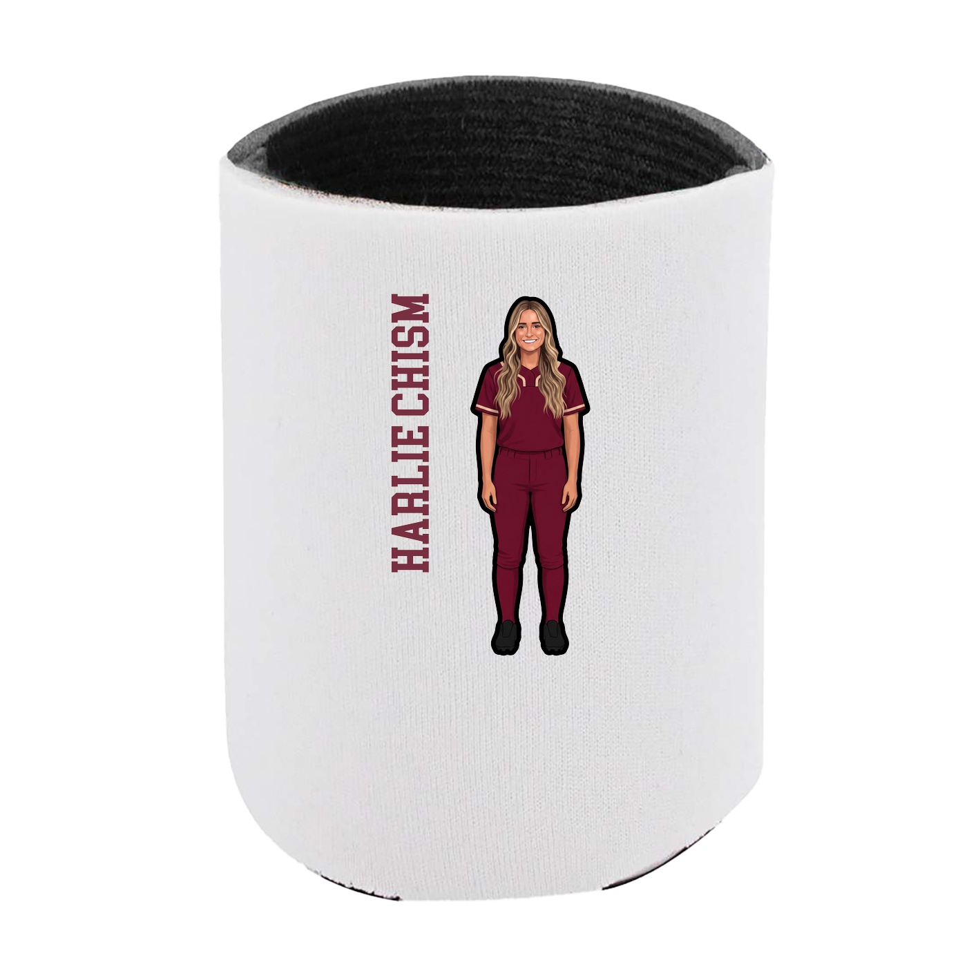 Can Holder — Name Vertical in White