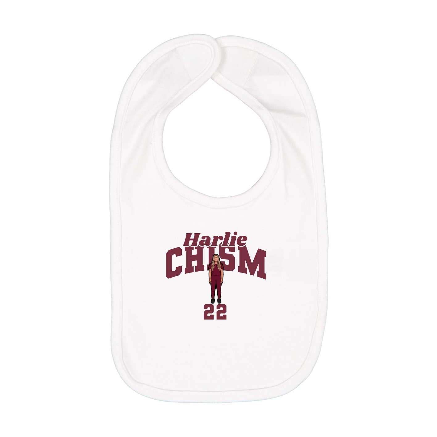 Infant Bib — Signature Arch in White