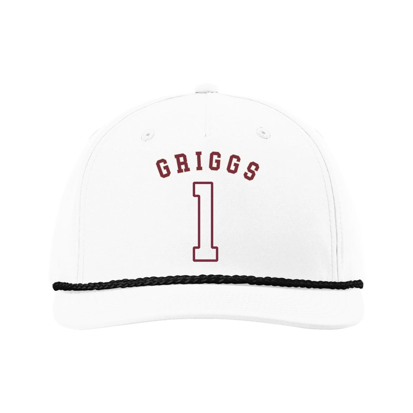 Five-Panel Classic Rope Cap — Shirsey Arch in White