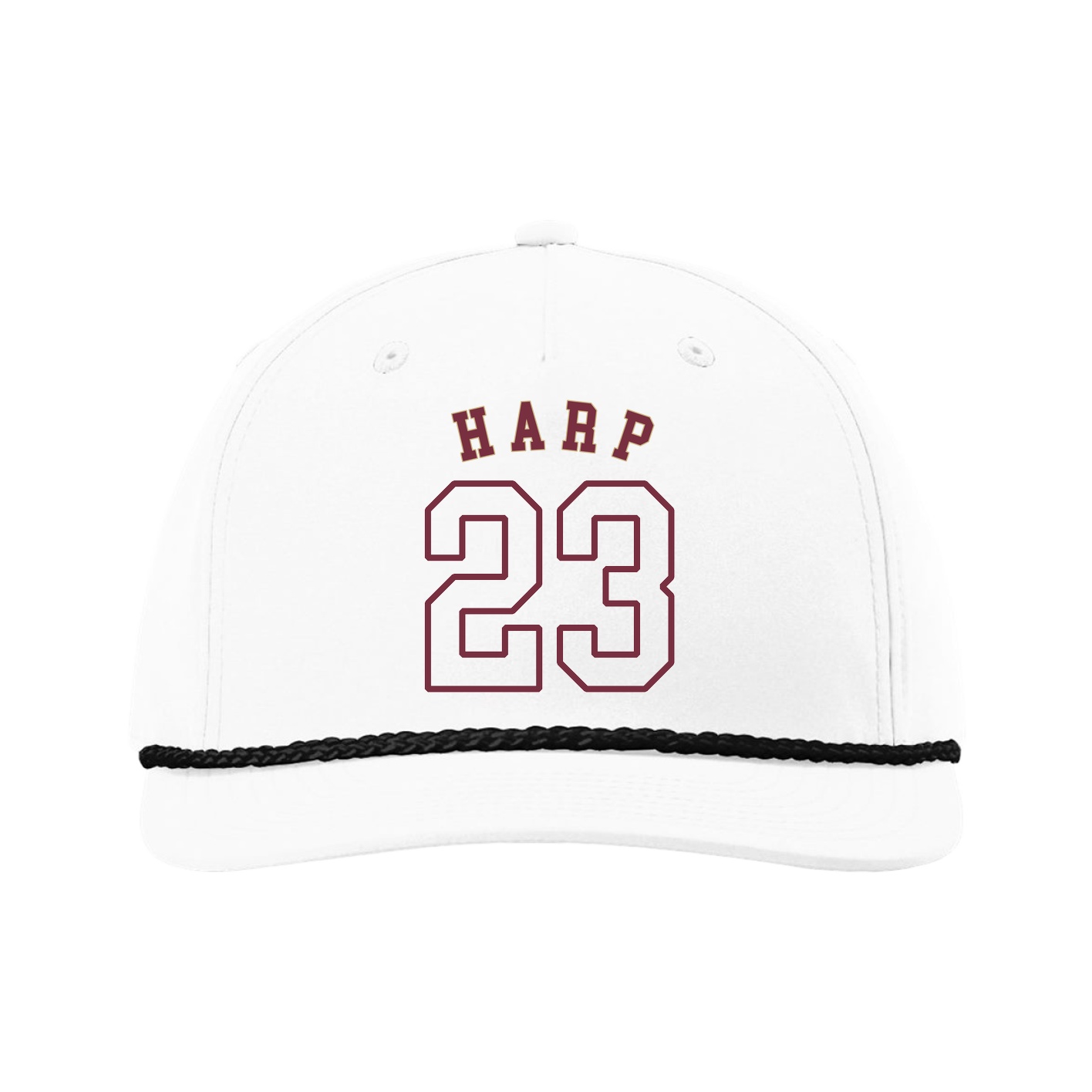 Five-Panel Classic Rope Cap — Shirsey Arch in White