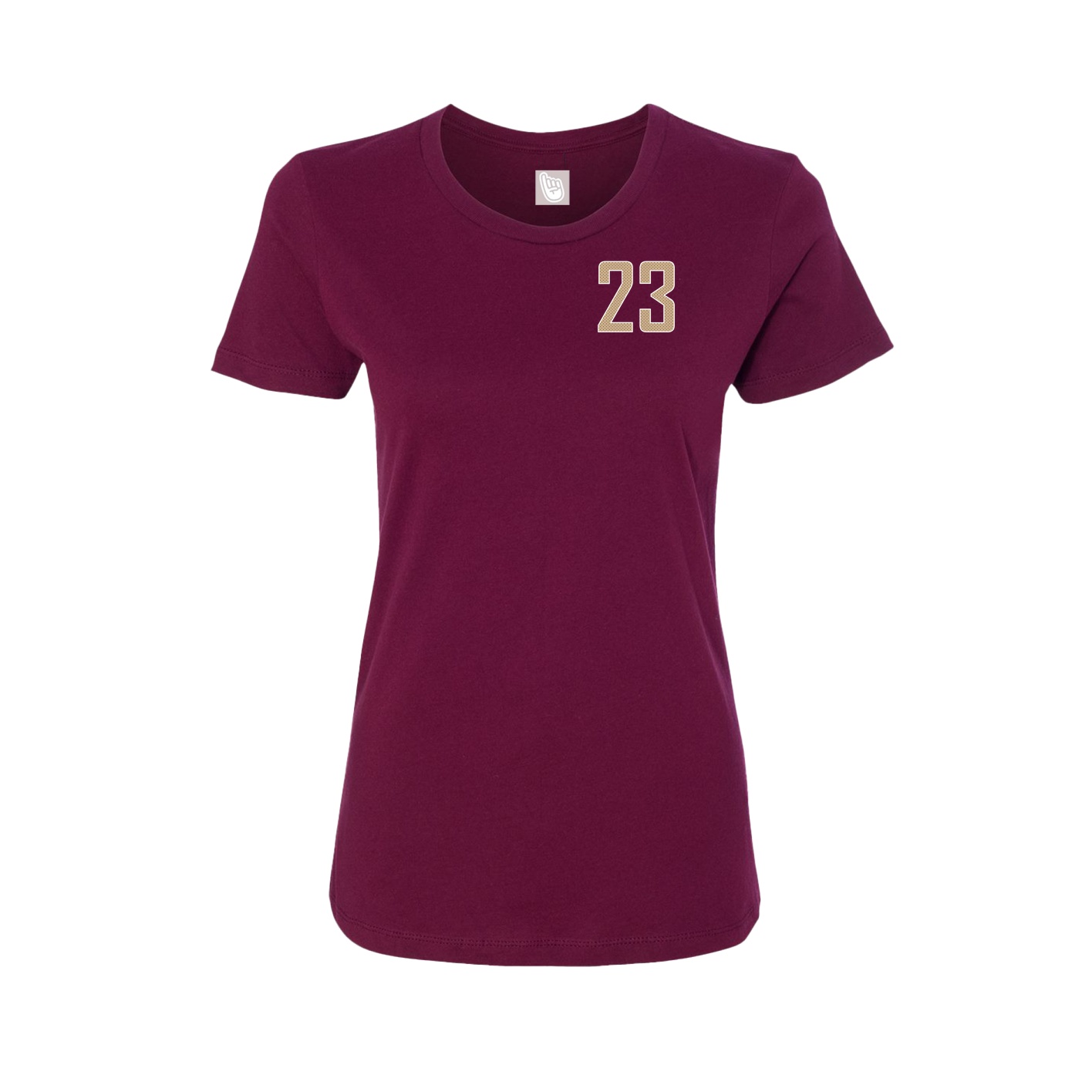 Fitted Women's Tee — Front Shirsy in Maroon