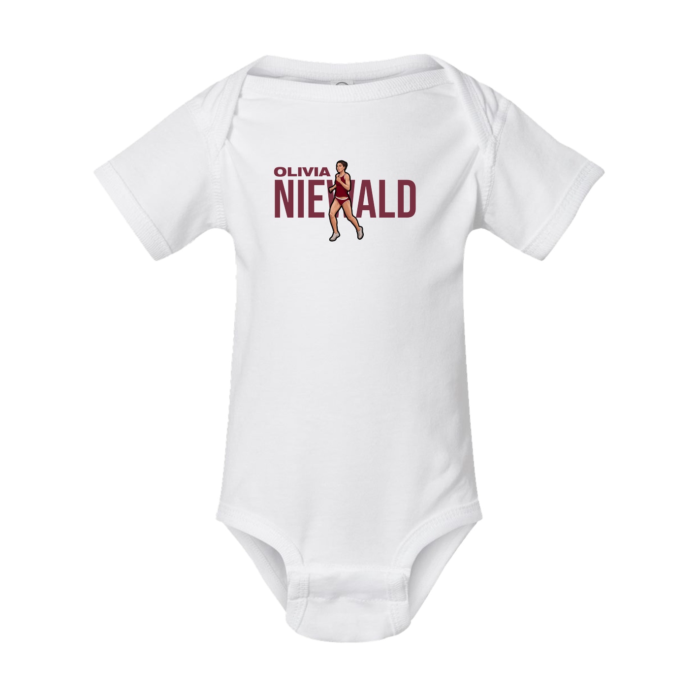 Baby Onesie — Player Name in White