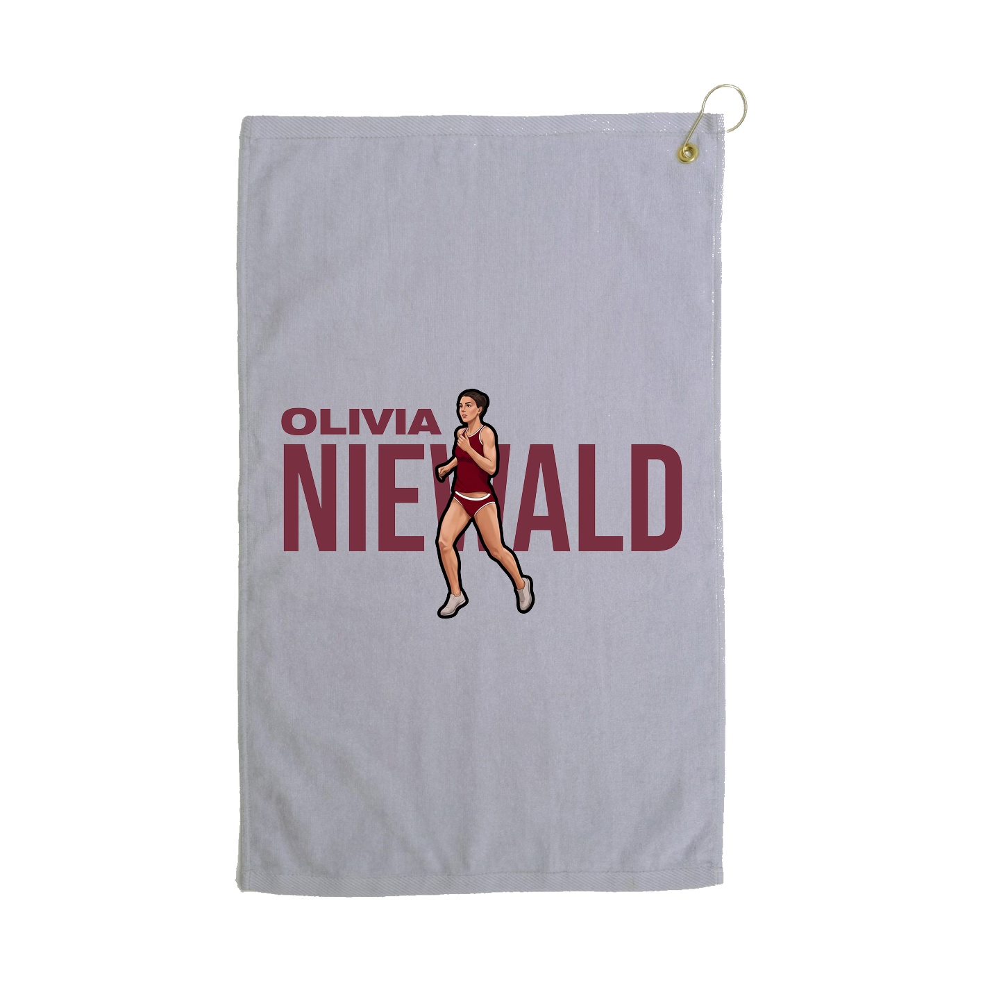 Golf Towel — Player Name in Grey