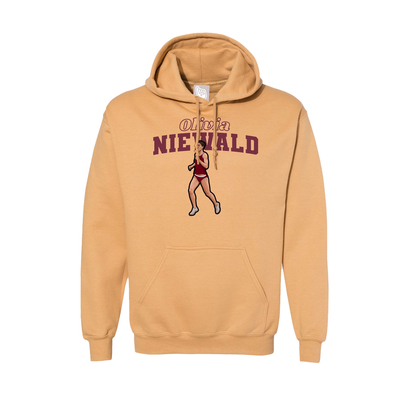 Hoodie — Name Arch in Vegas Gold