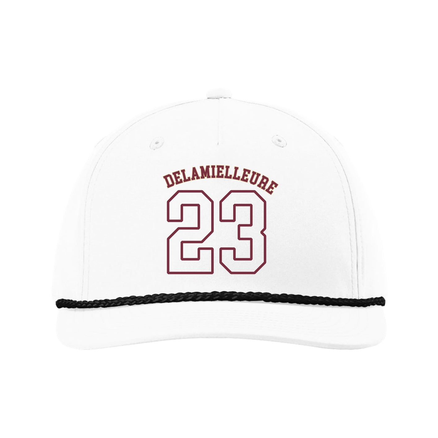 Five-Panel Classic Rope Cap — Shirsey Arch in White