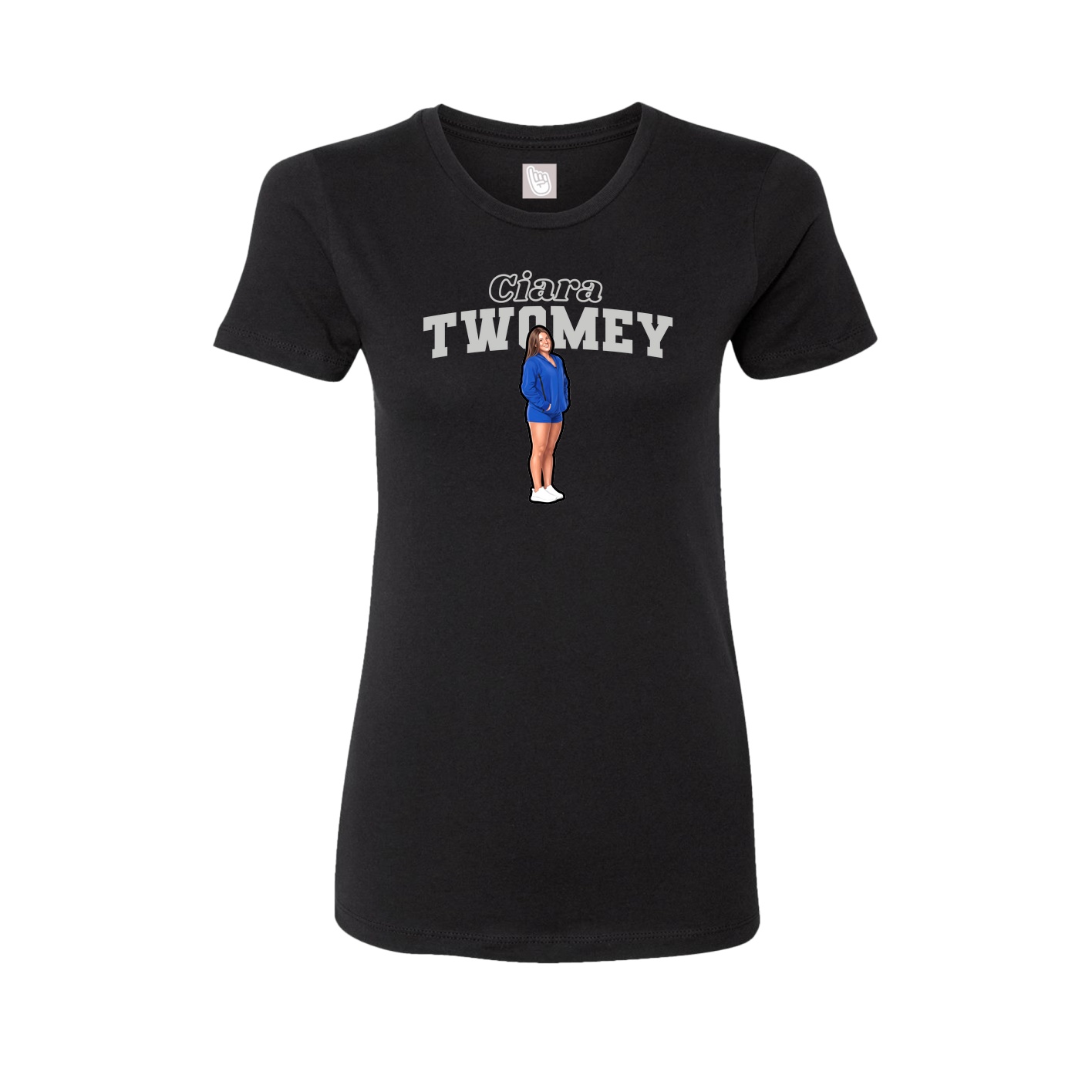 Womens Tee — Name Arch in Black