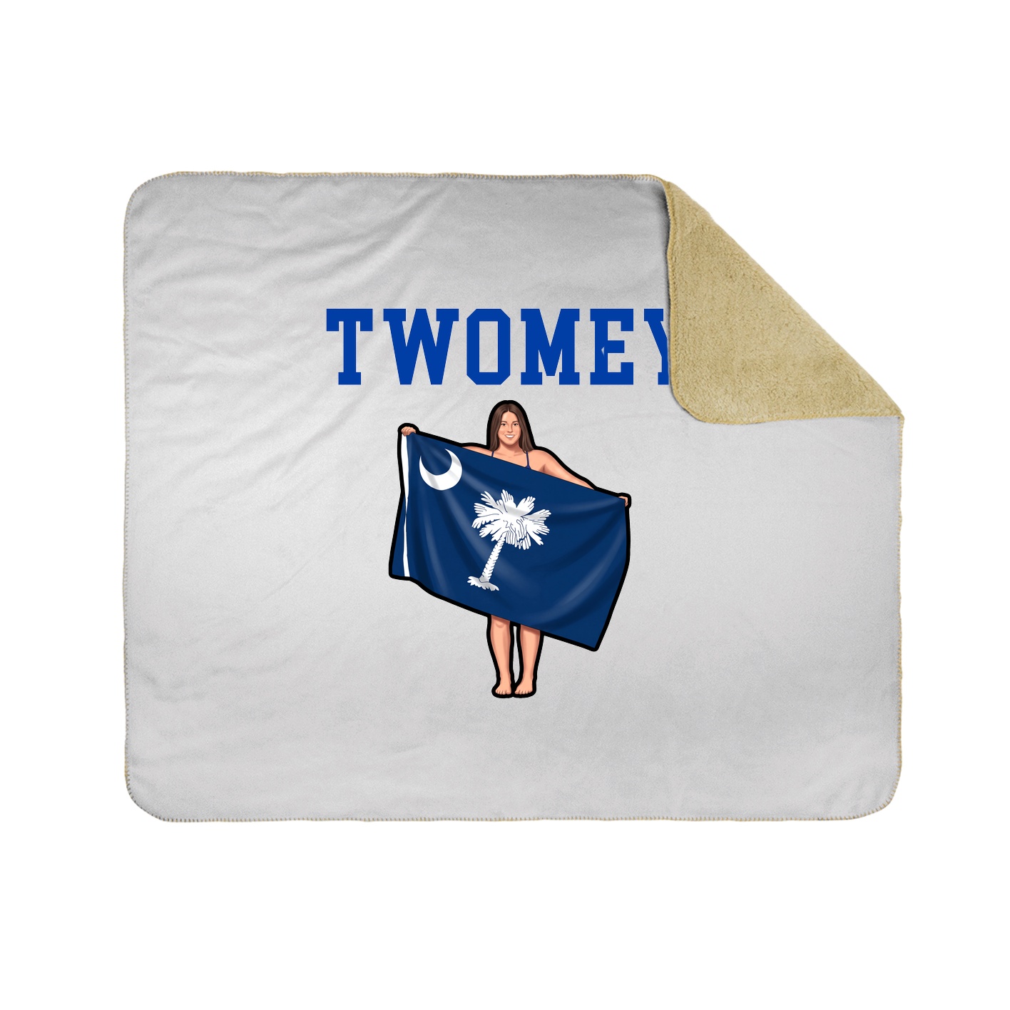 Throw Blanket — Shirsey in White