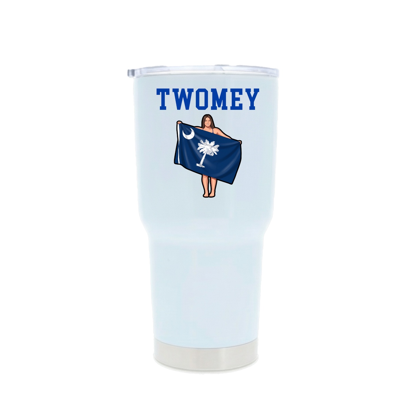 30oz Stainless Steel Tumbler — Shirsey in White