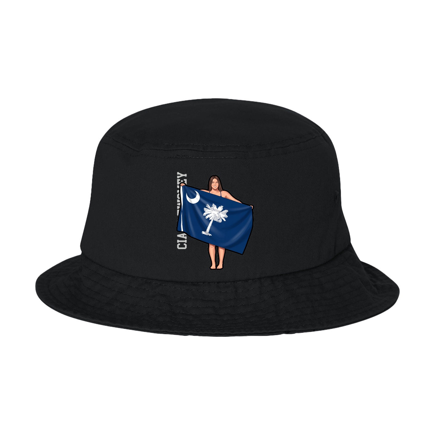 Bucket Cap — Name Vertical in Black