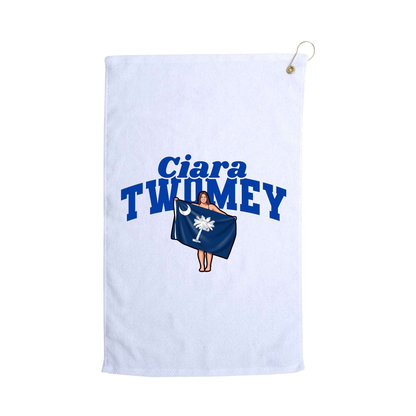 Golf Towel — Signature Arch in White