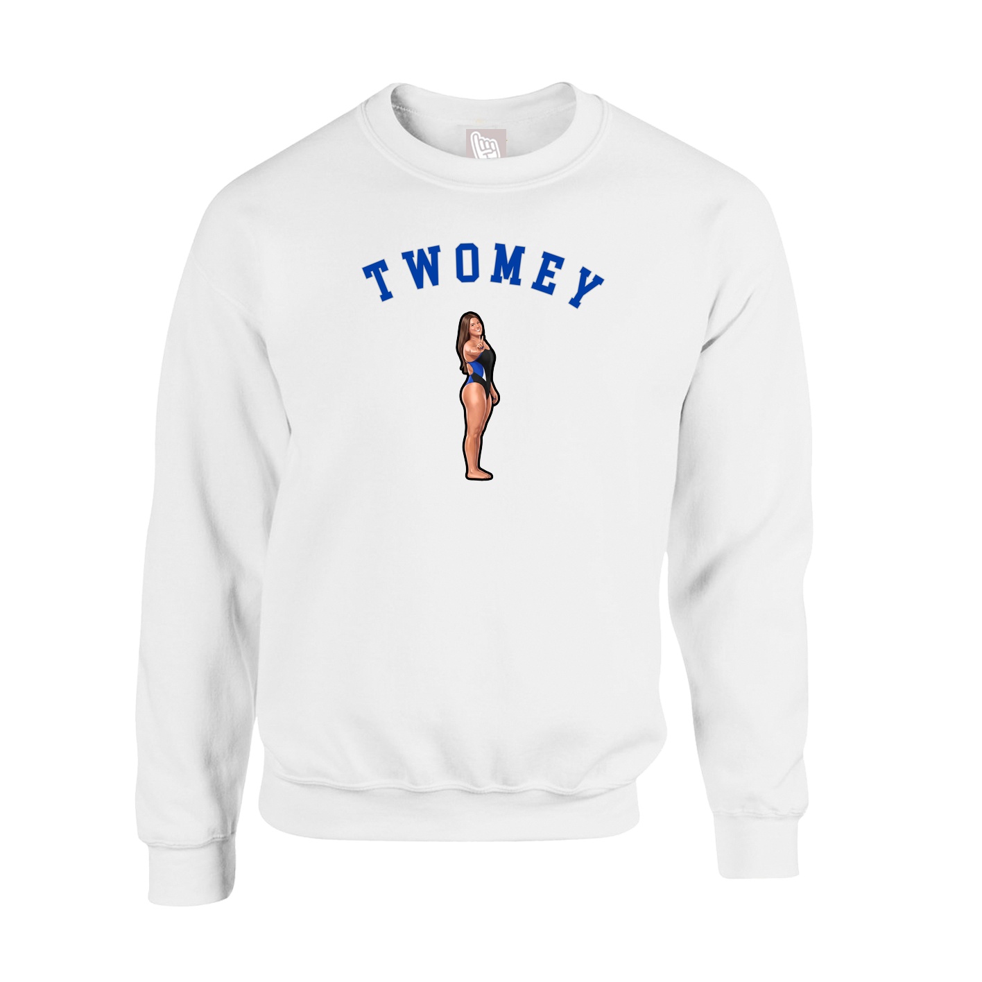 Fleece Crew — Shirsey Arch in White