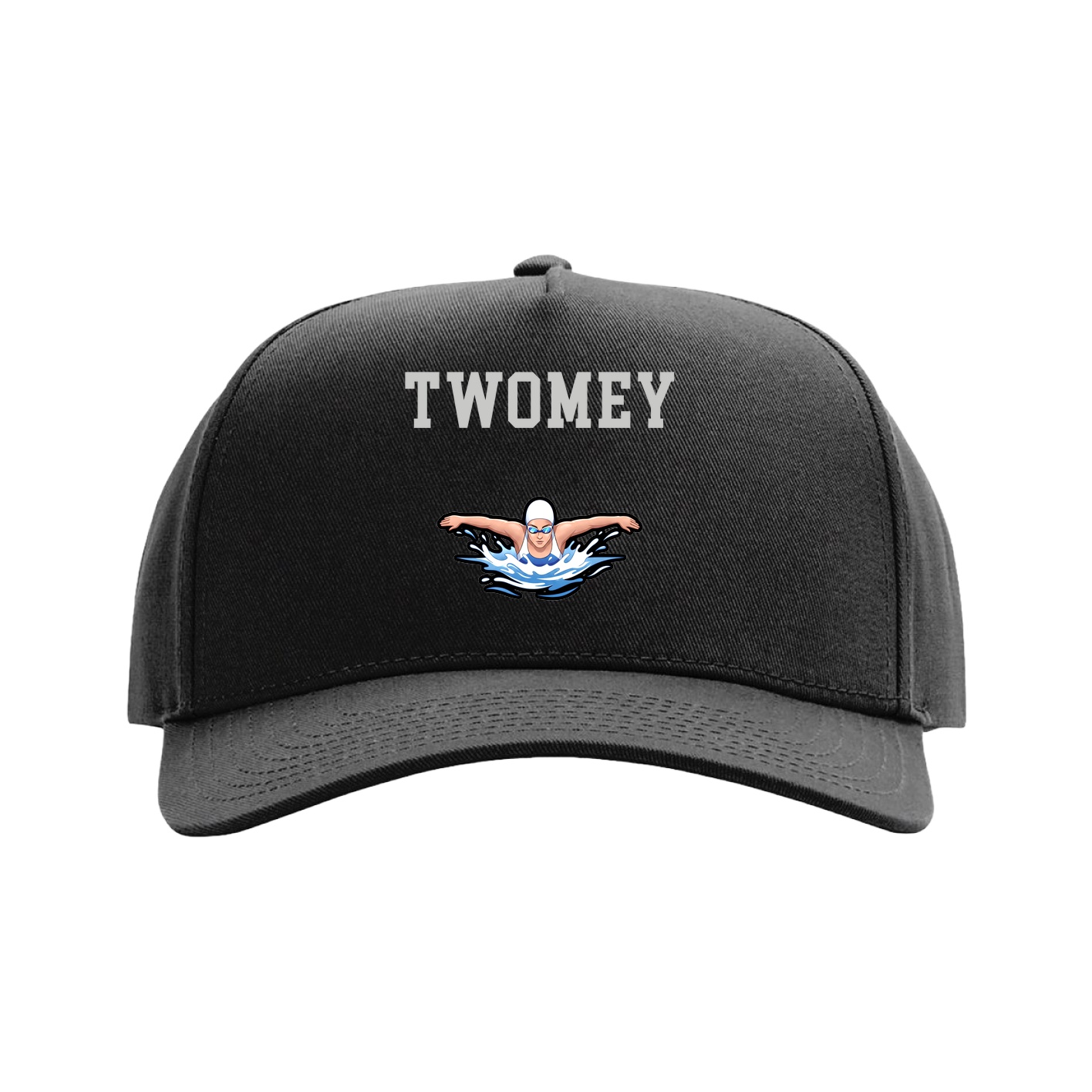 Full Fabric Five-Panel Champ Cap — Shirsey in Black