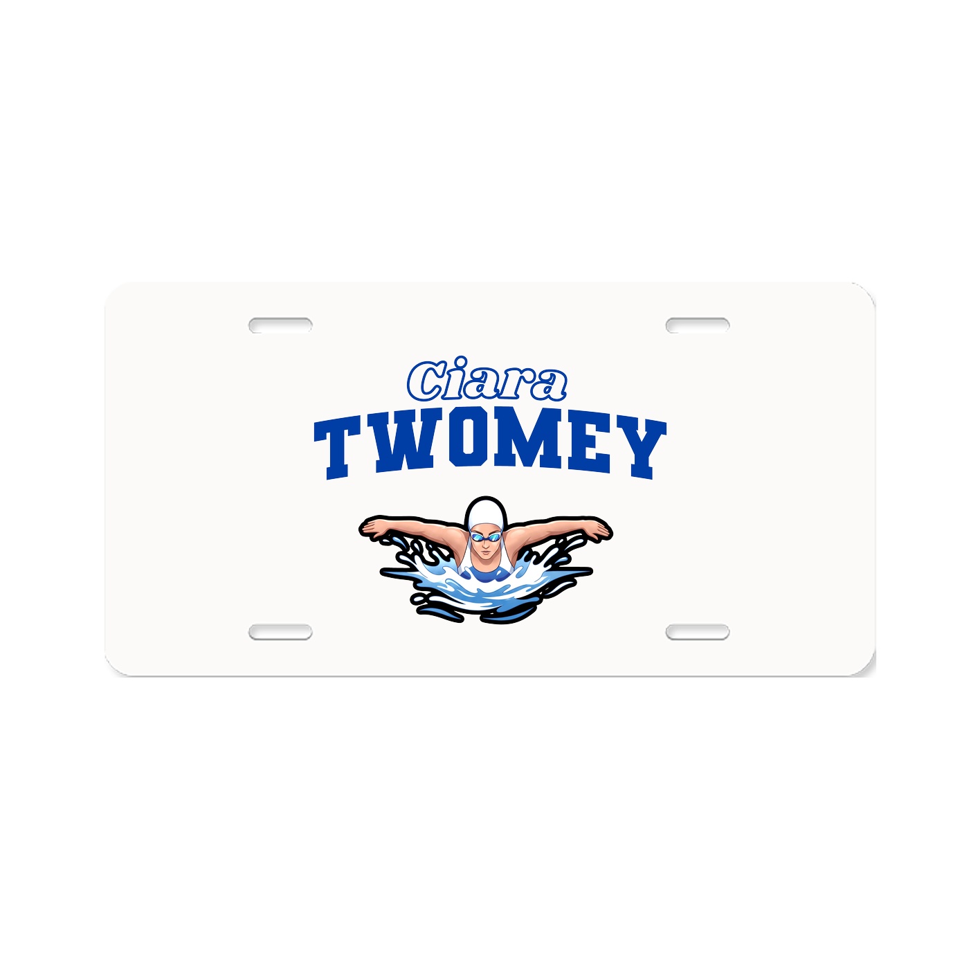 License Plate — Name Arch in Classic