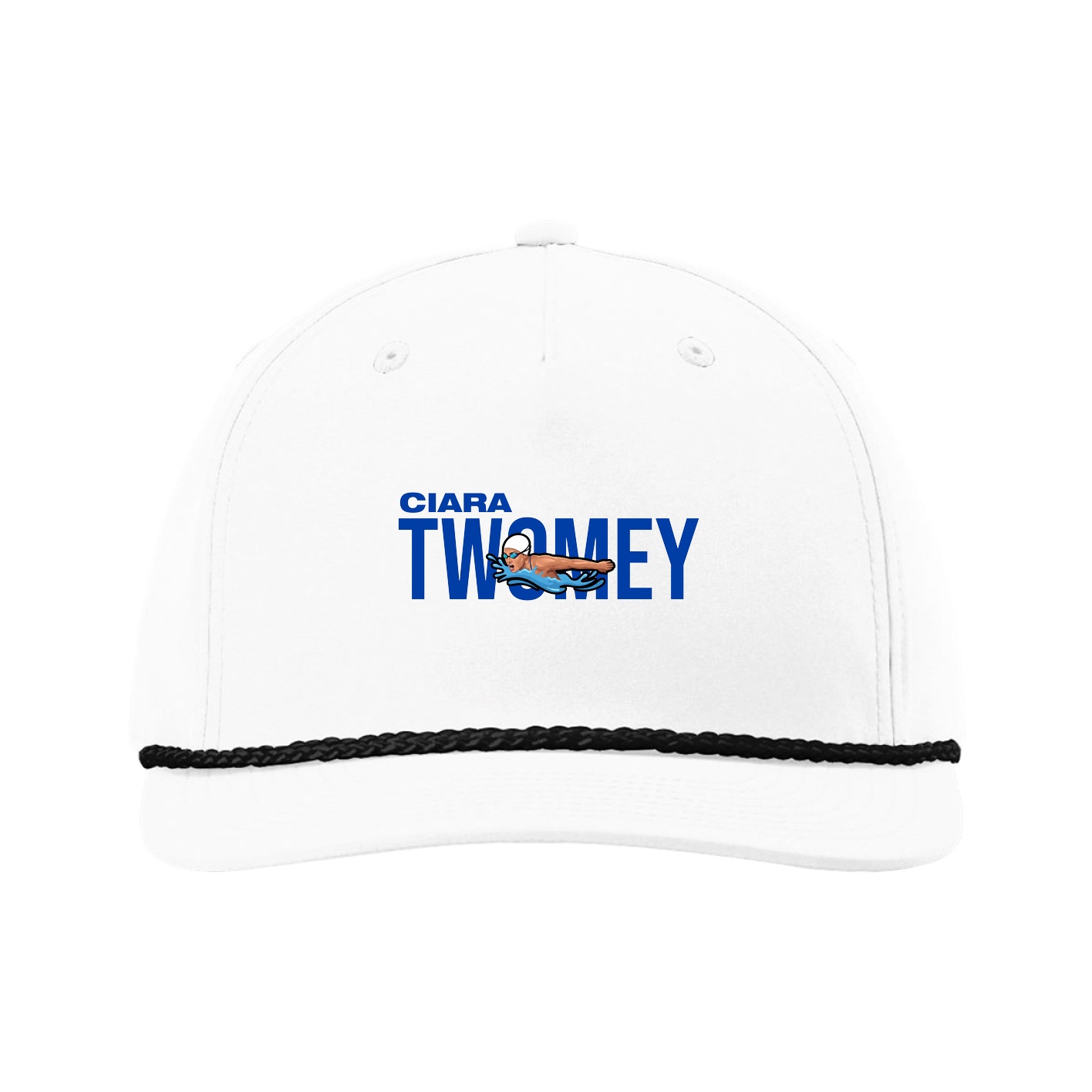 Five-Panel Classic Rope Cap — Player Name in White