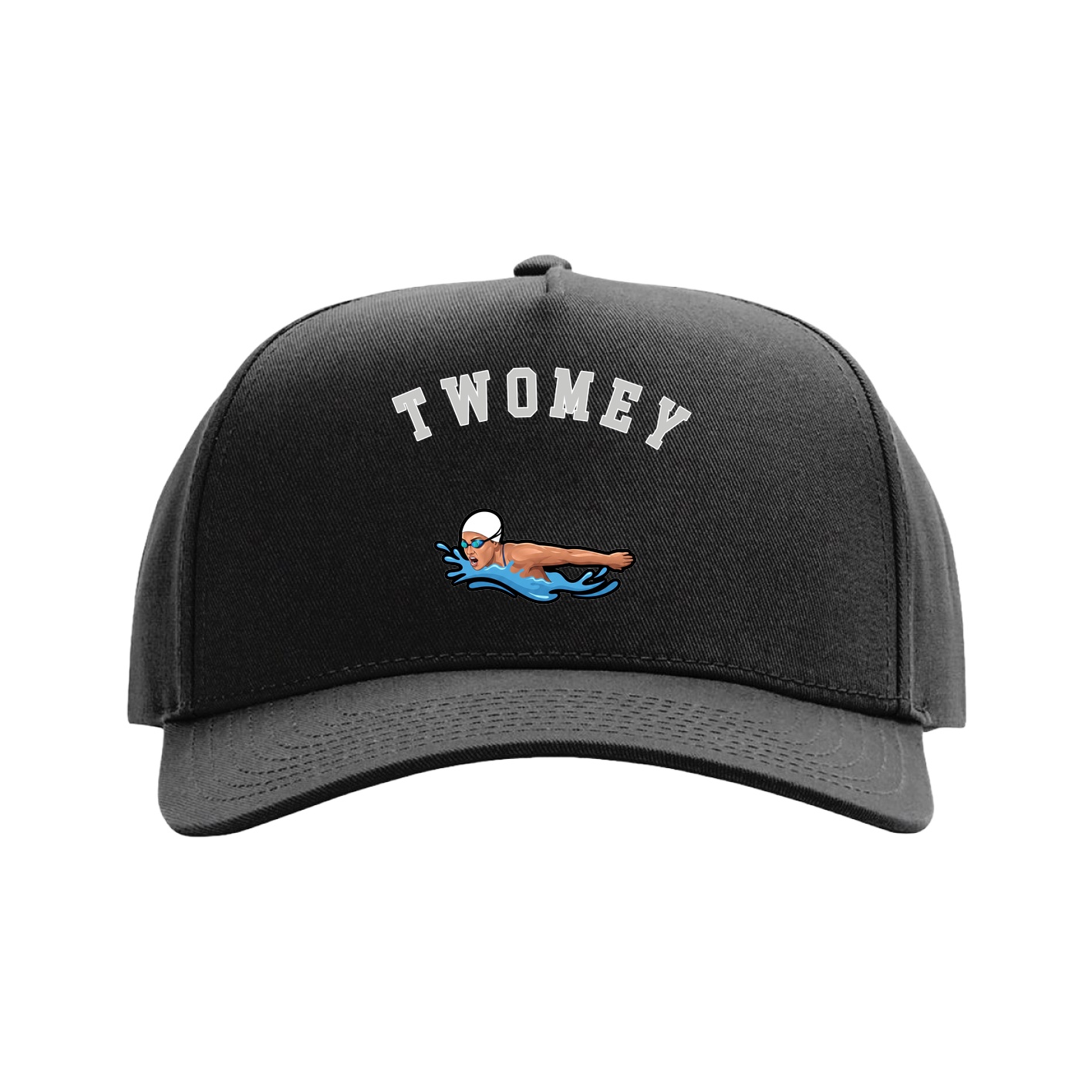 Full Fabric Five-Panel Champ Cap — Shirsey Arch in Black