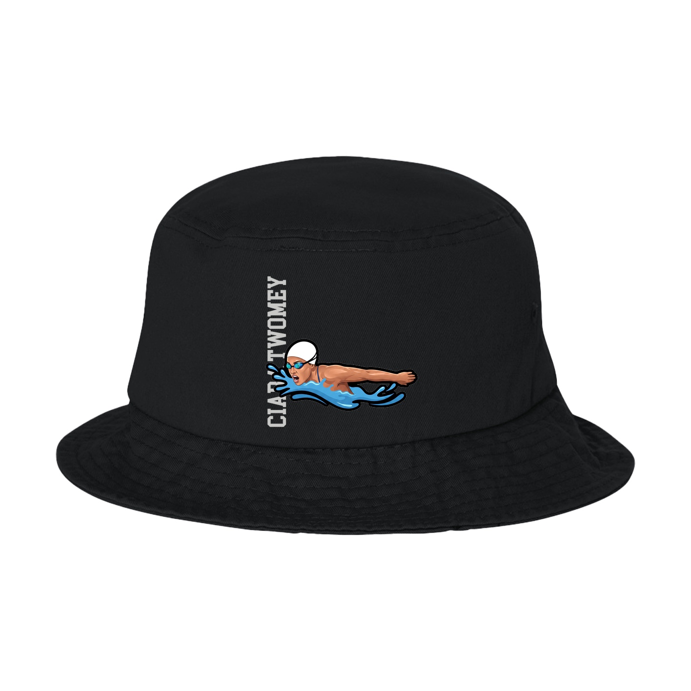 Bucket Cap — Name Vertical in Black