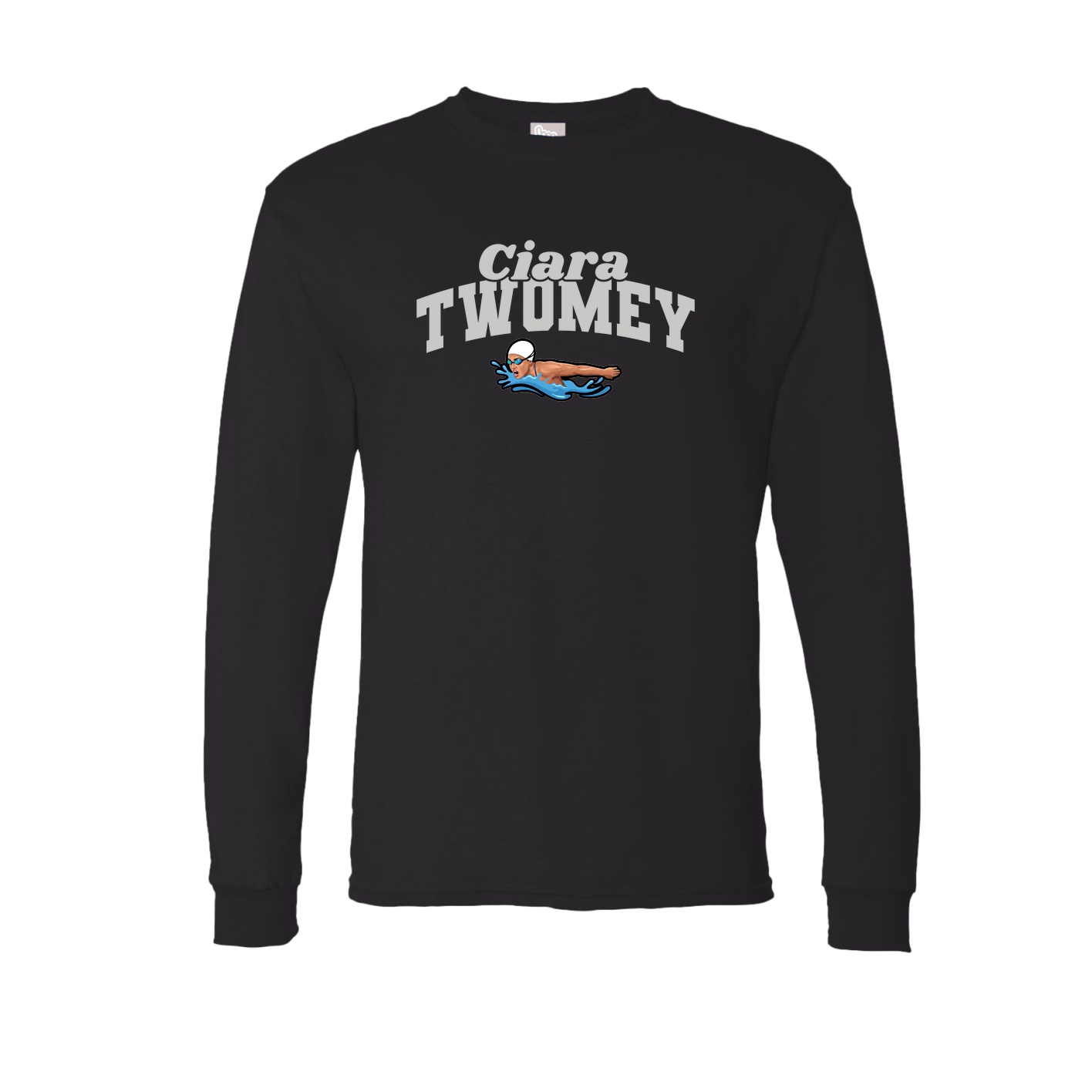 Long Sleeve Tee — Signature Arch in Black