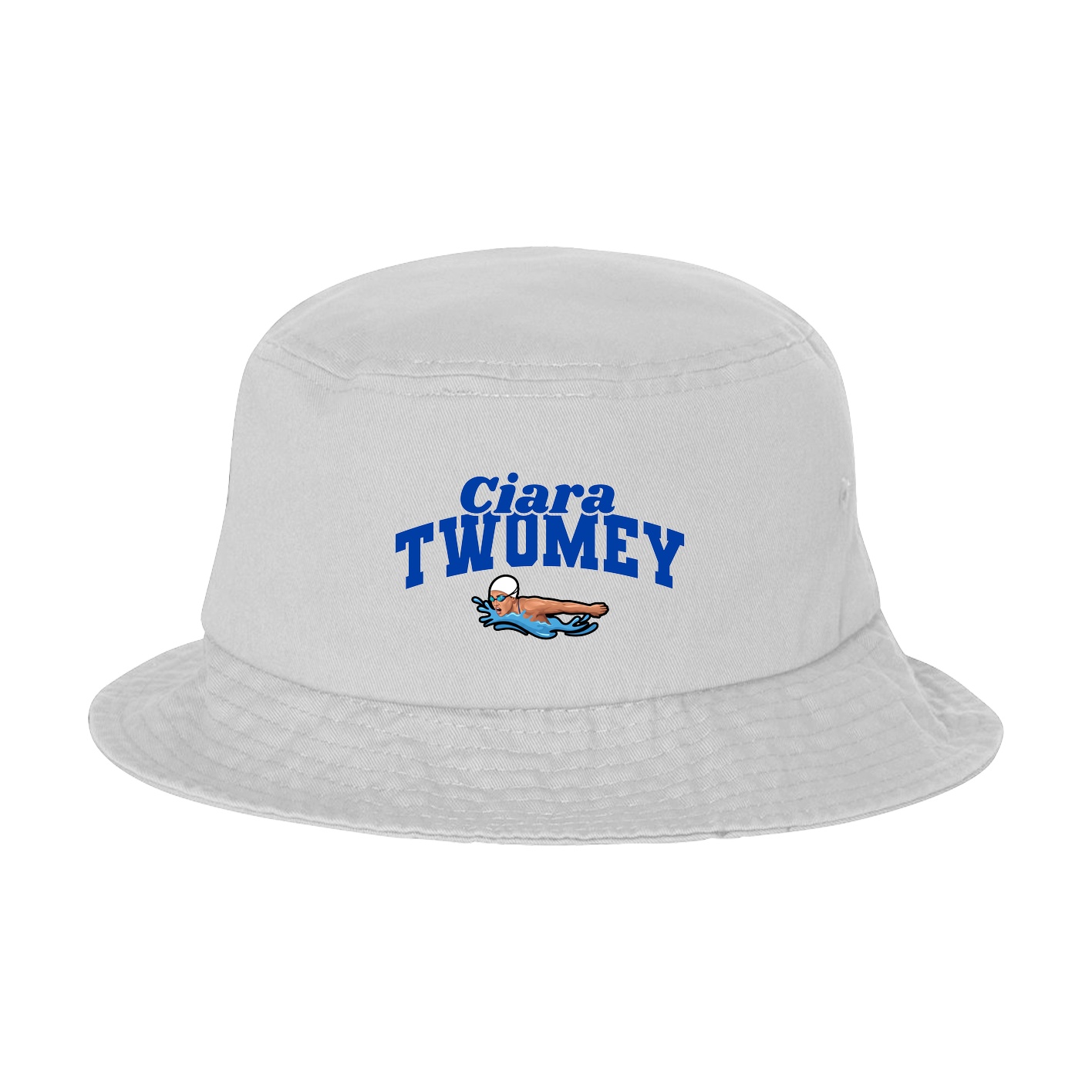 Bucket Cap — Signature Arch in White