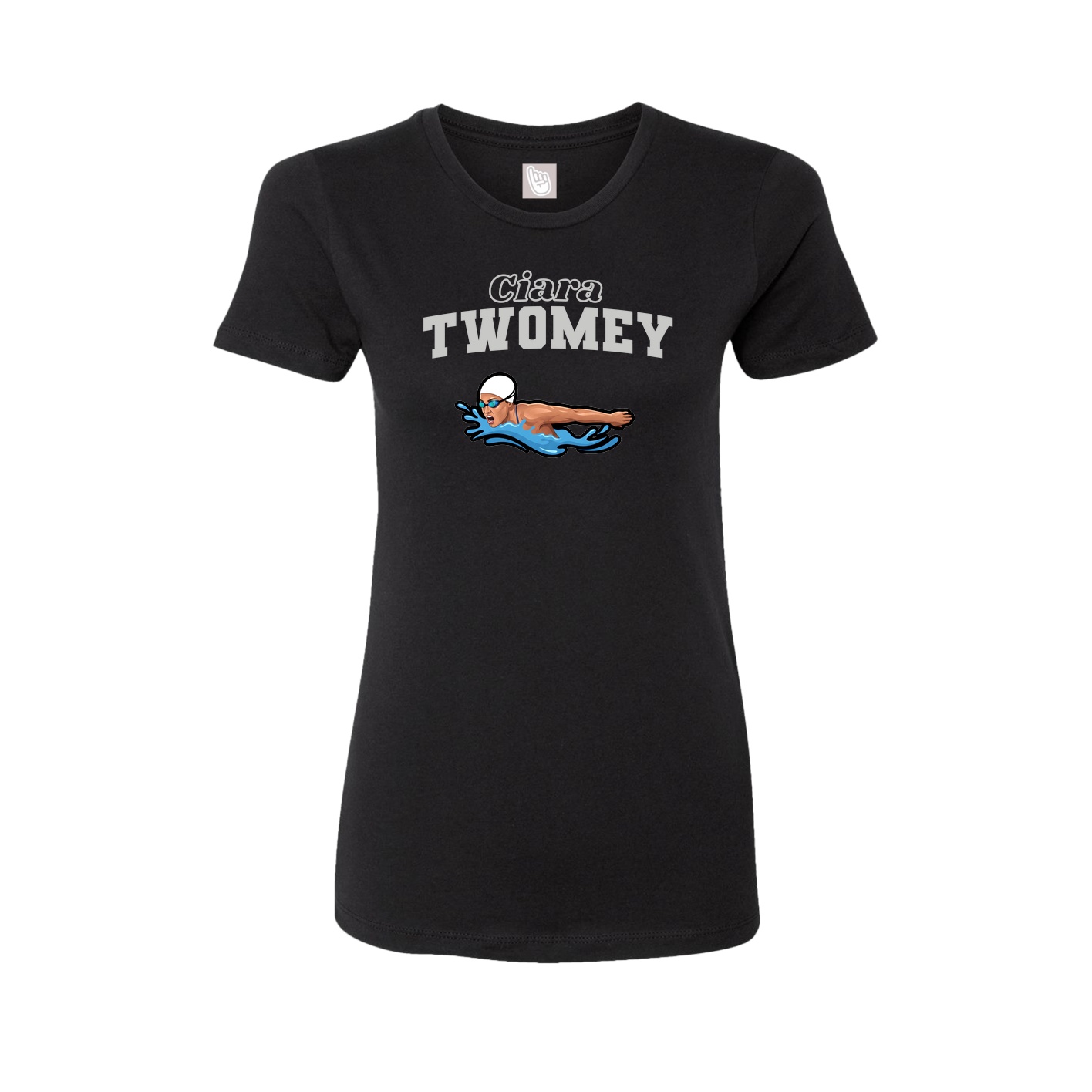 Womens Tee — Name Arch in Black