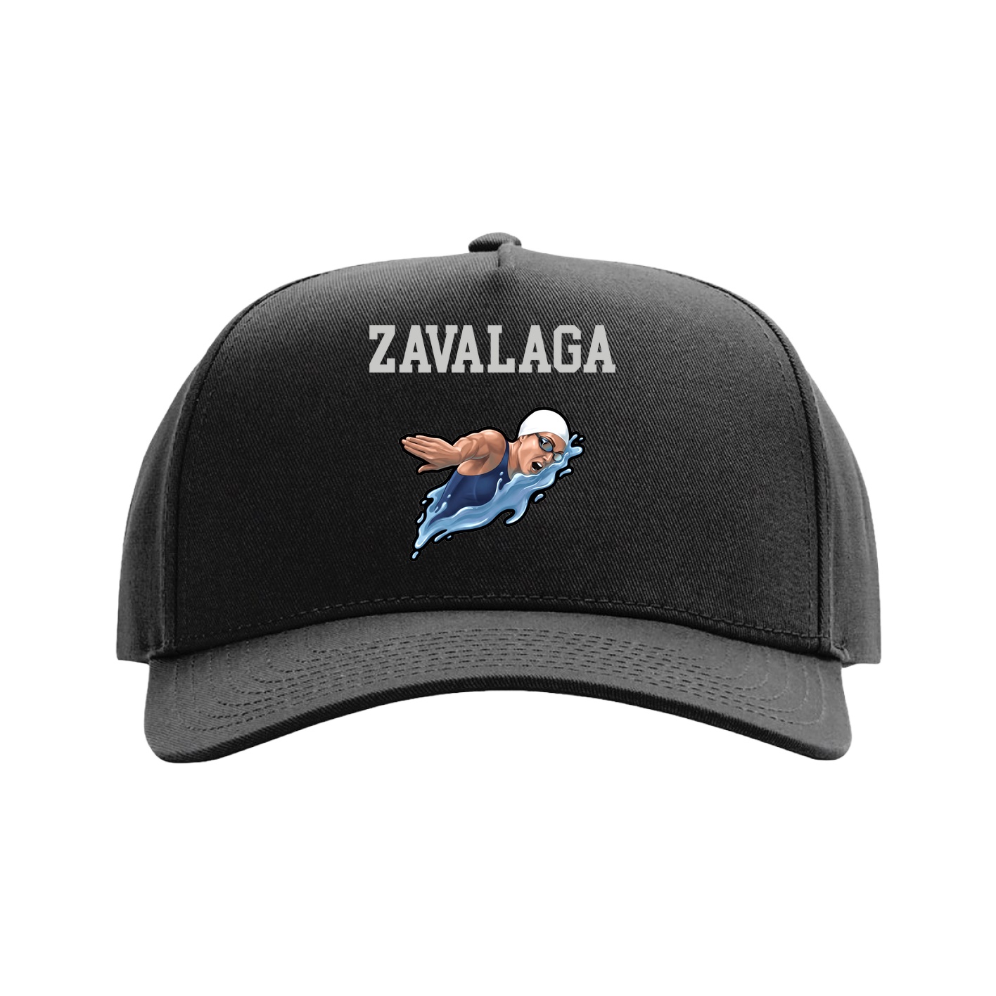 Full Fabric Five-Panel Champ Cap — Shirsey in Black