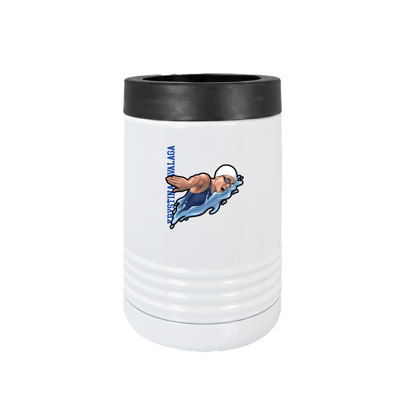 Beverage Holder — Name Vertical in White