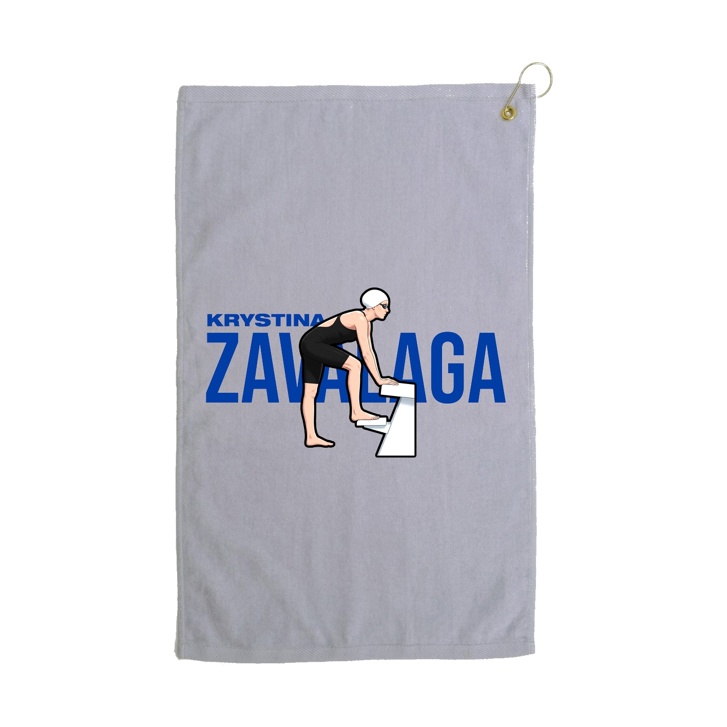 Golf Towel — Player Name in Grey
