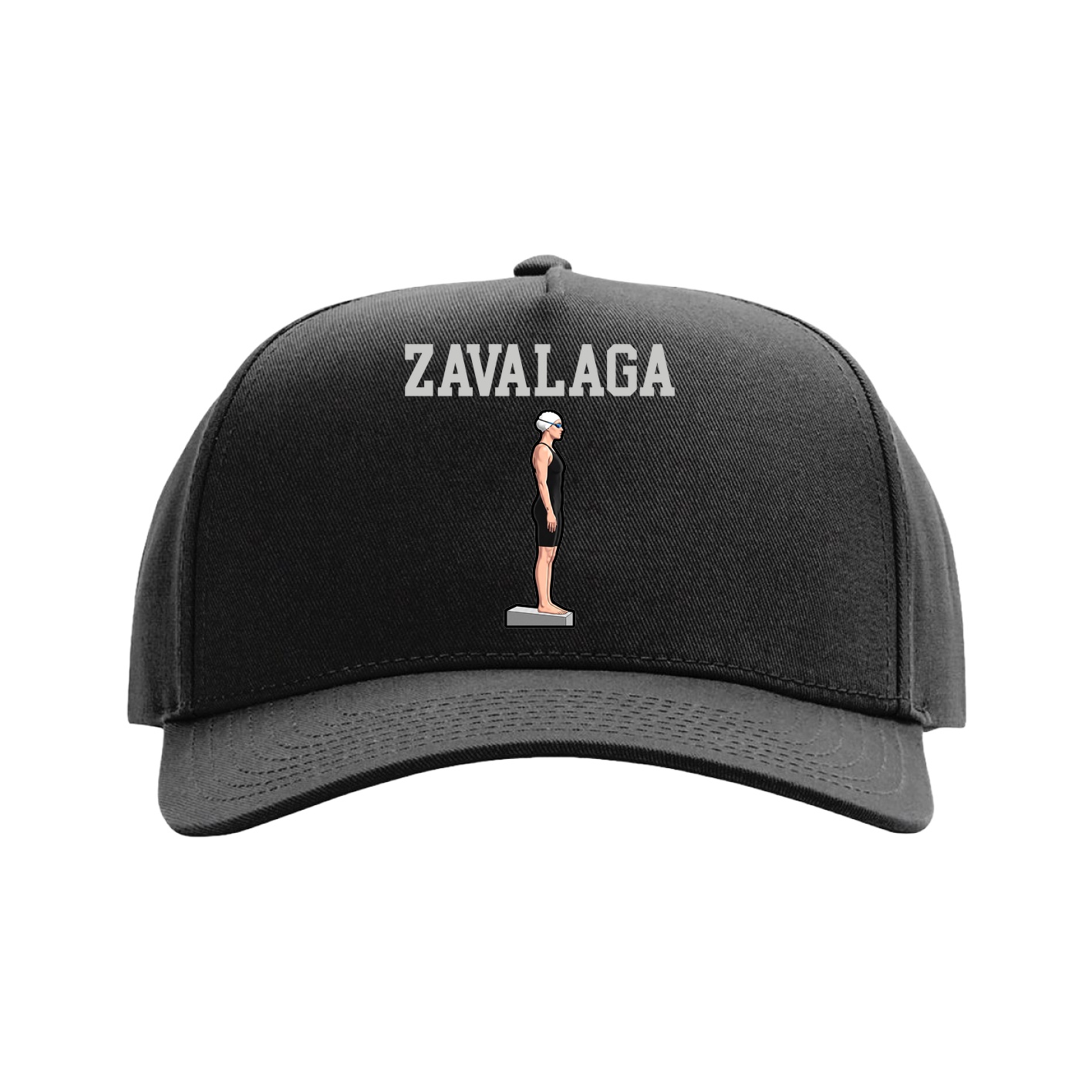 Full Fabric Five-Panel Champ Cap — Shirsey in Black