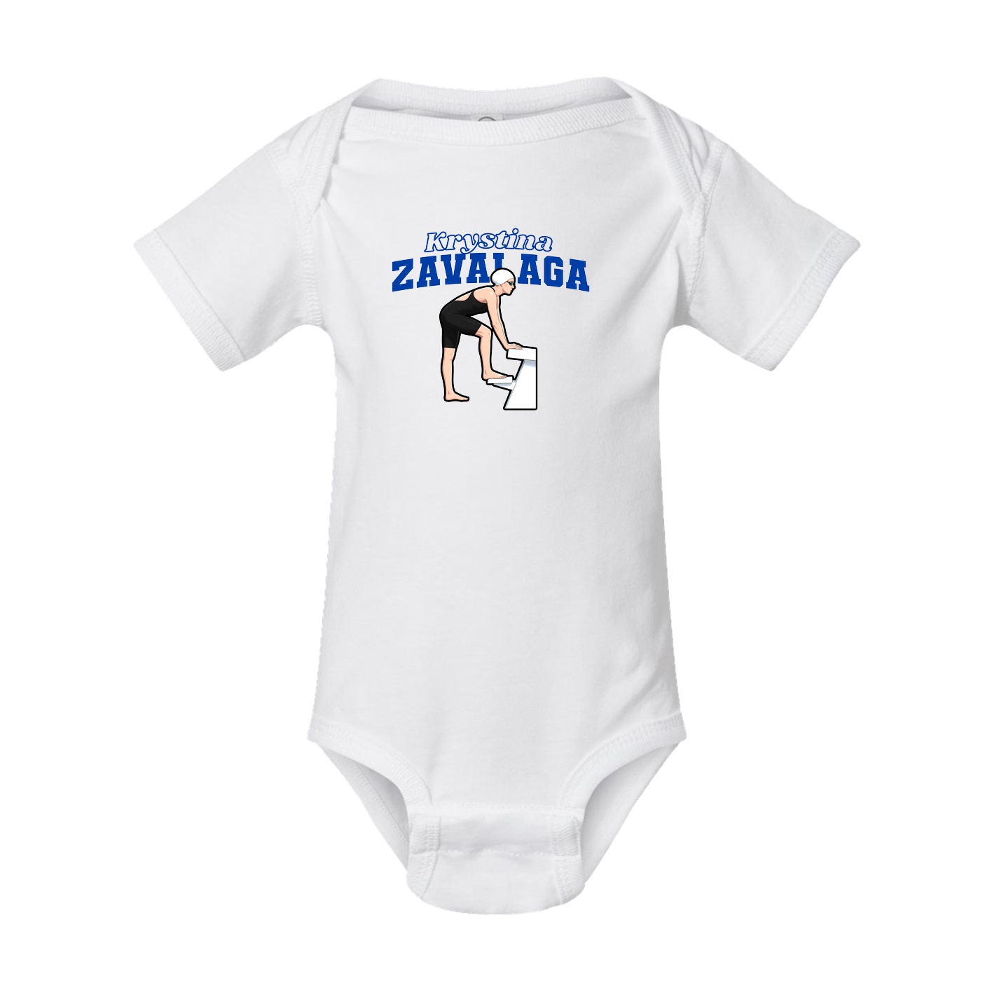 Baby Onesie — Name Arch in White