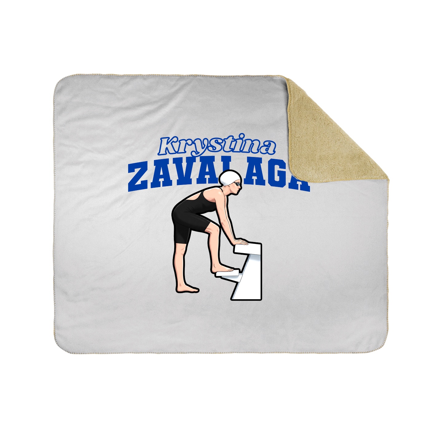 Throw Blanket — Name Arch in White