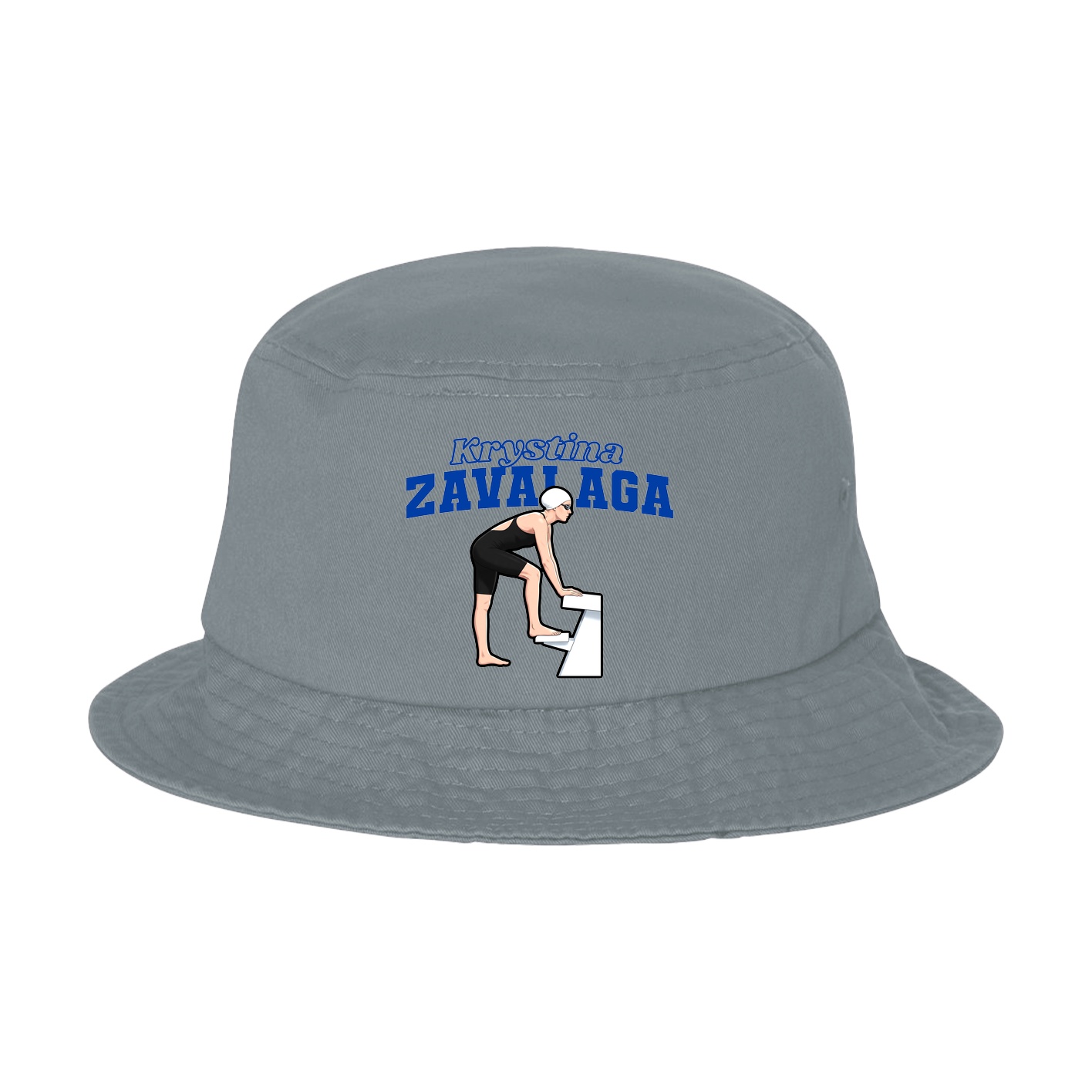 Bucket Cap — Name Arch in Grey