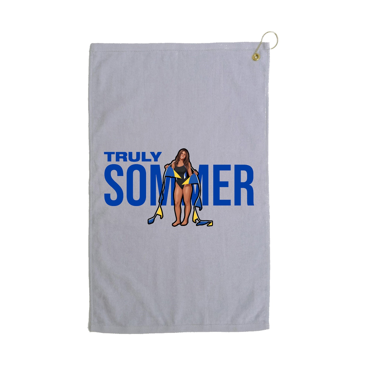 Golf Towel — Player Name in Grey