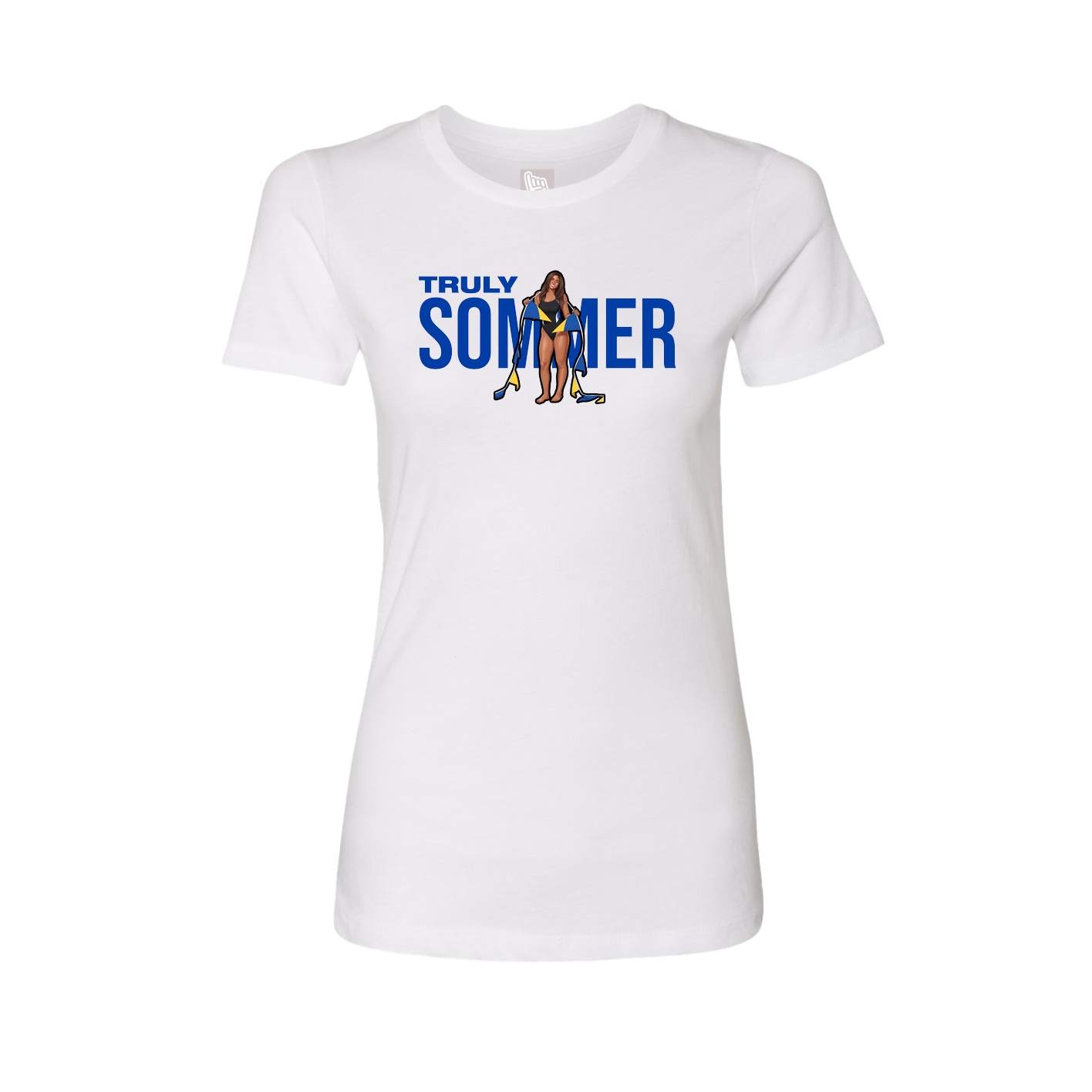 Fitted Women's Tee — Player Name in White