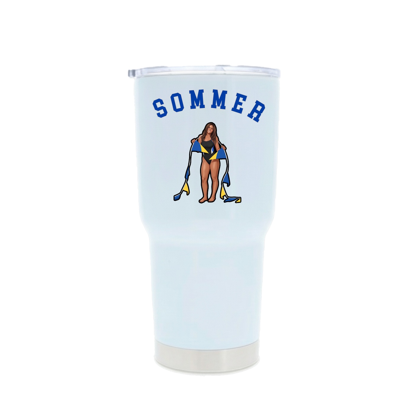 30oz Stainless Steel Tumbler — Shirsey Arch in White