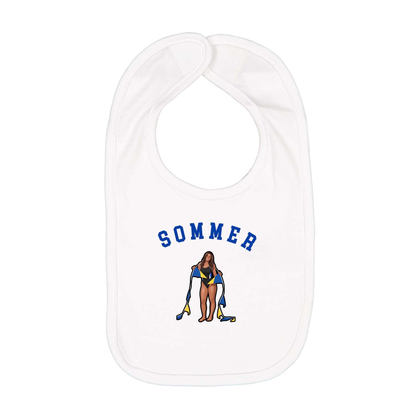 Infant Bib — Shirsey Arch in White