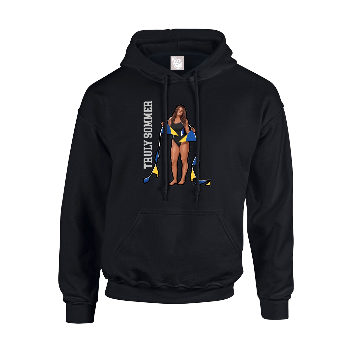 Youth Hoodie — Name Vertical in Black
