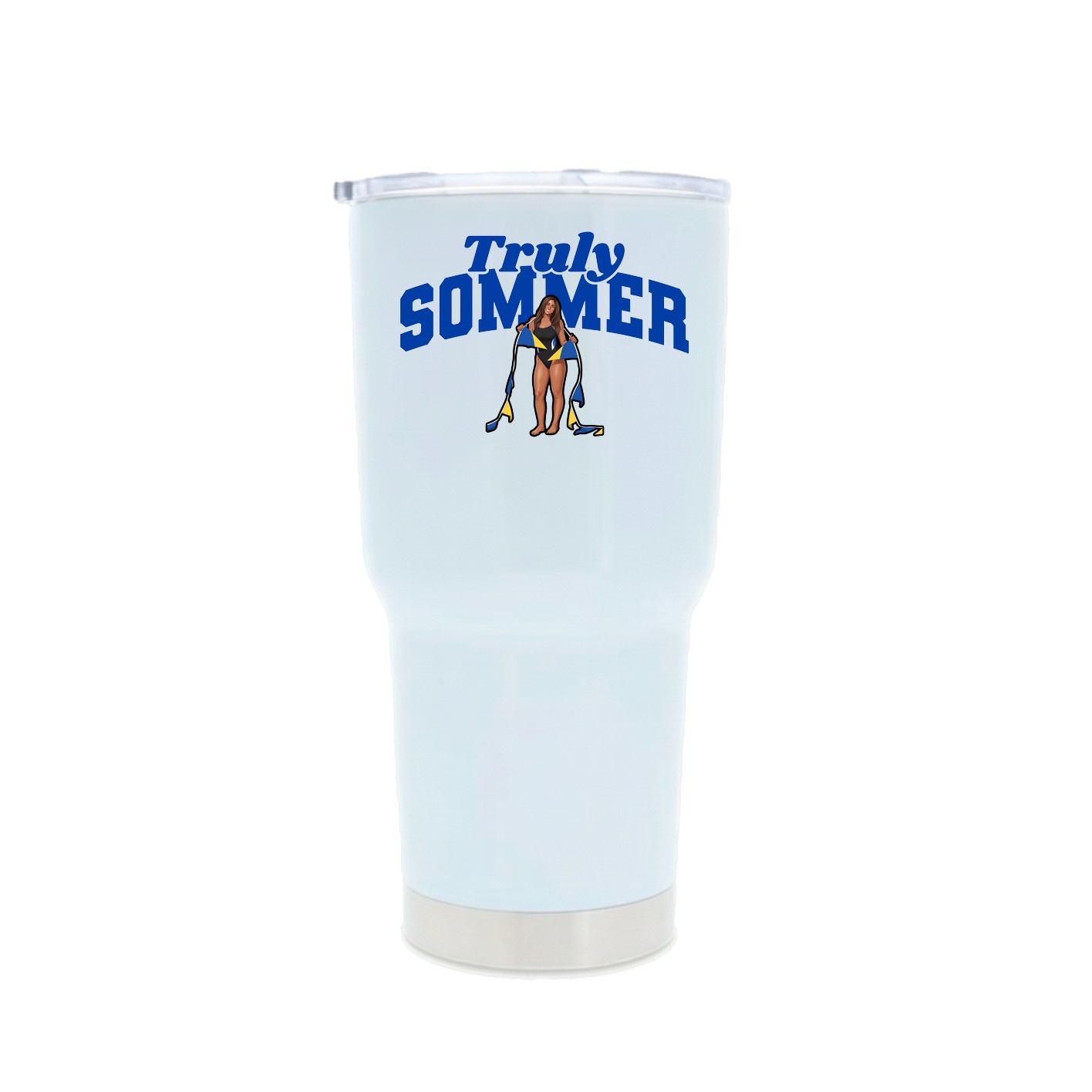 30oz Stainless Steel Tumbler — Signature Arch in White