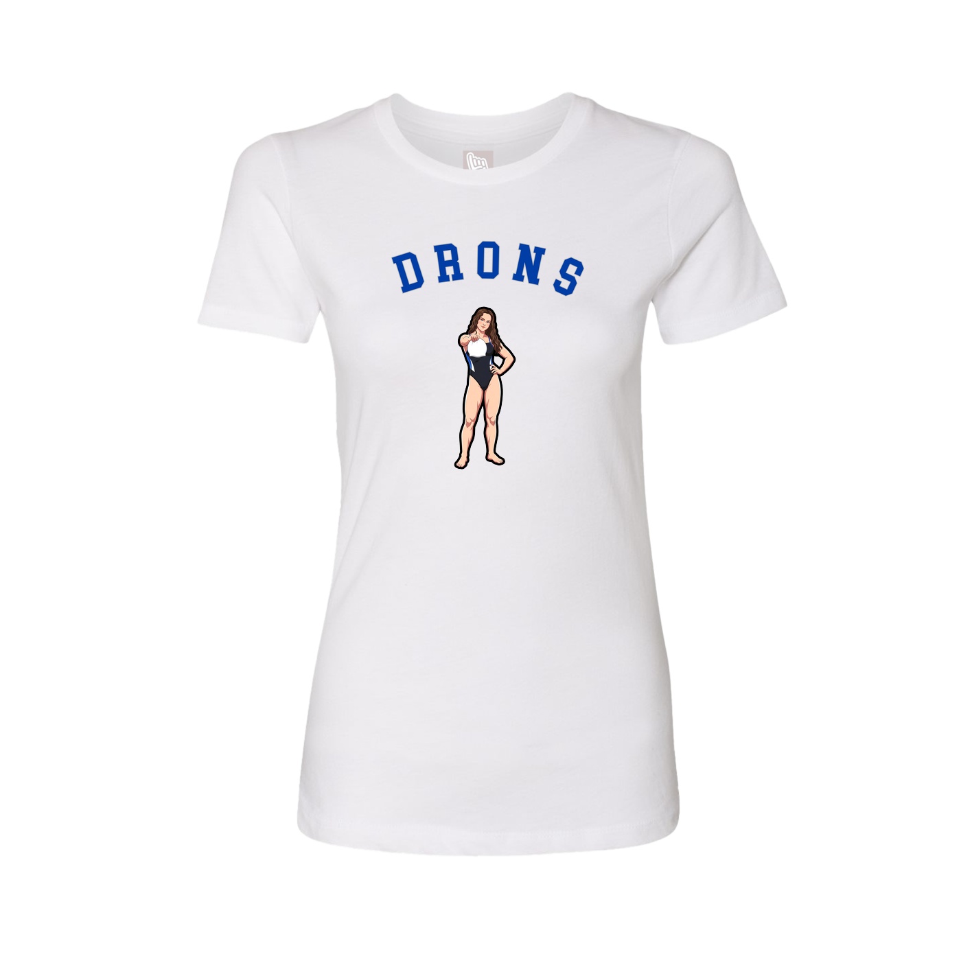 Fitted Women's Tee — Shirsey Arch in White