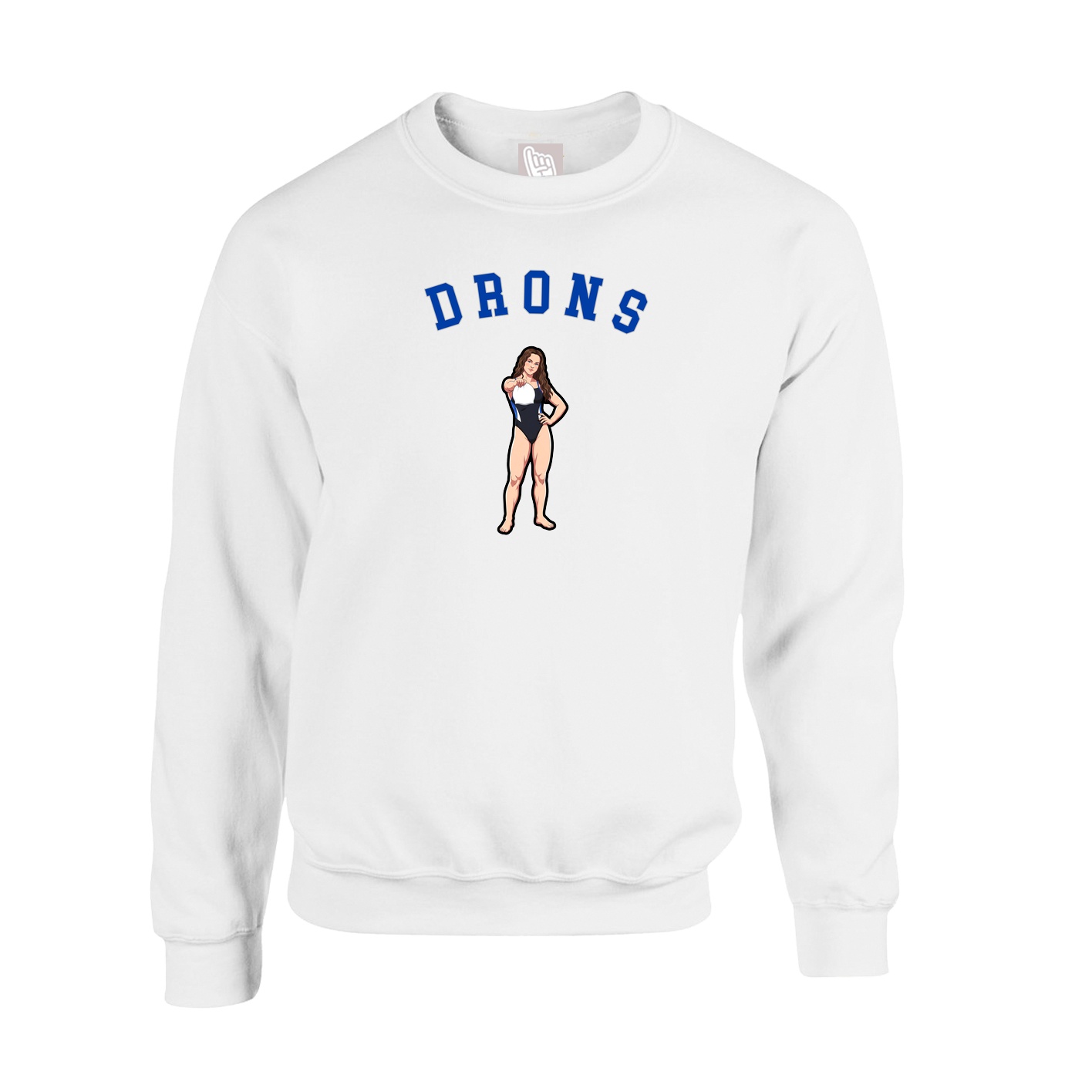 Fleece Crew — Shirsey Arch in White