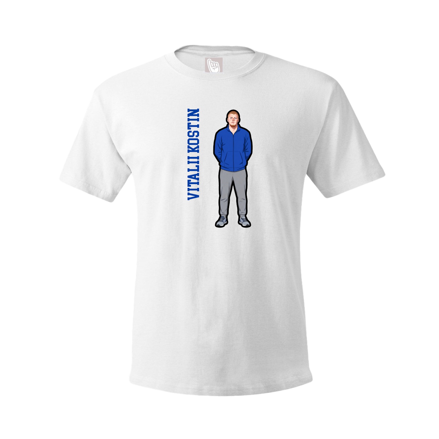 Tee — Name Vertical in White