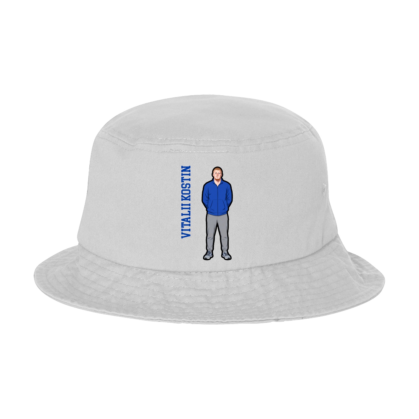 Bucket Cap — Name Vertical in White