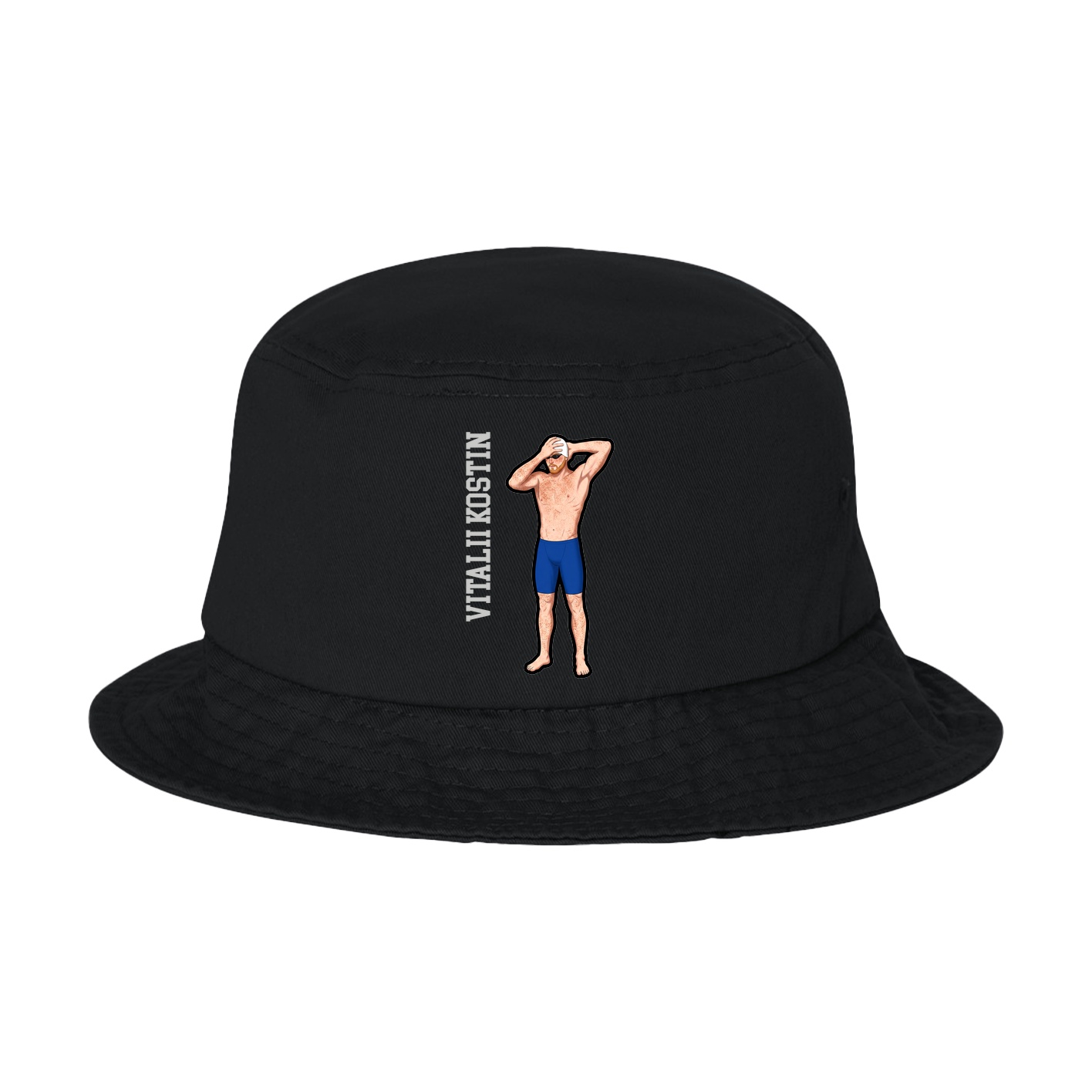 Bucket Cap — Name Vertical in Black