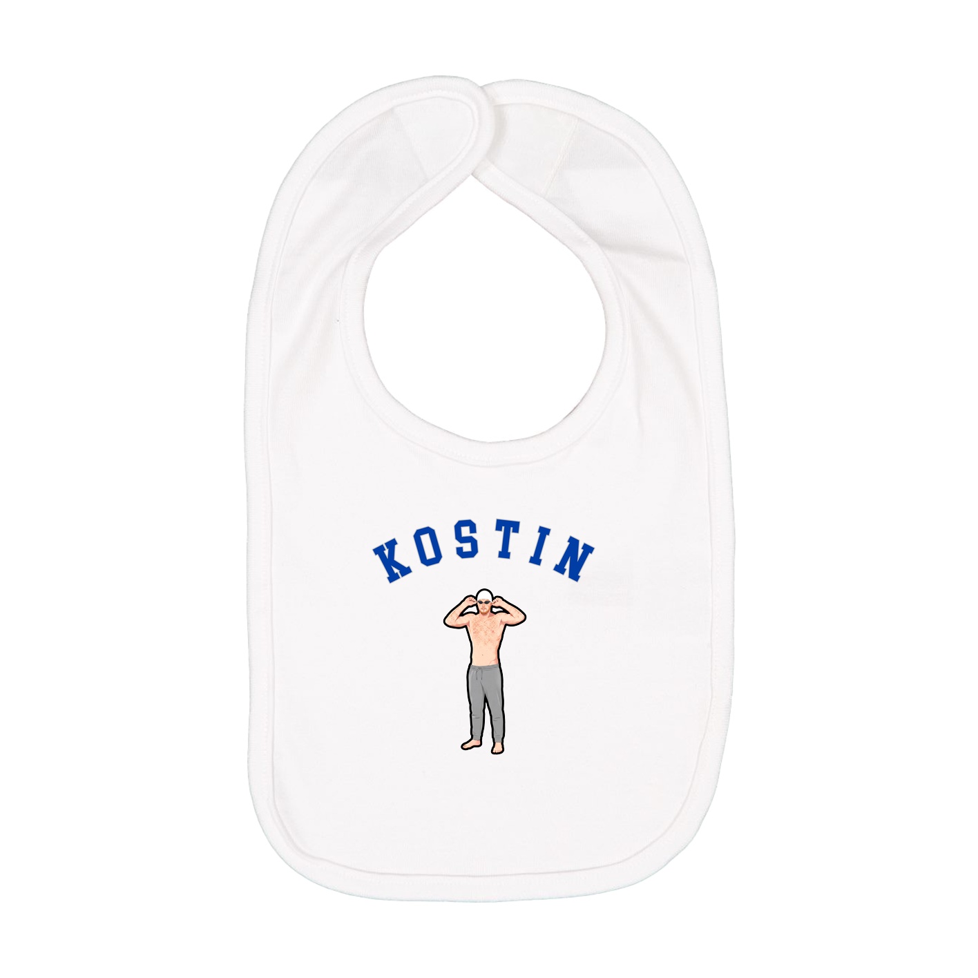 Infant Bib — Shirsey Arch in White
