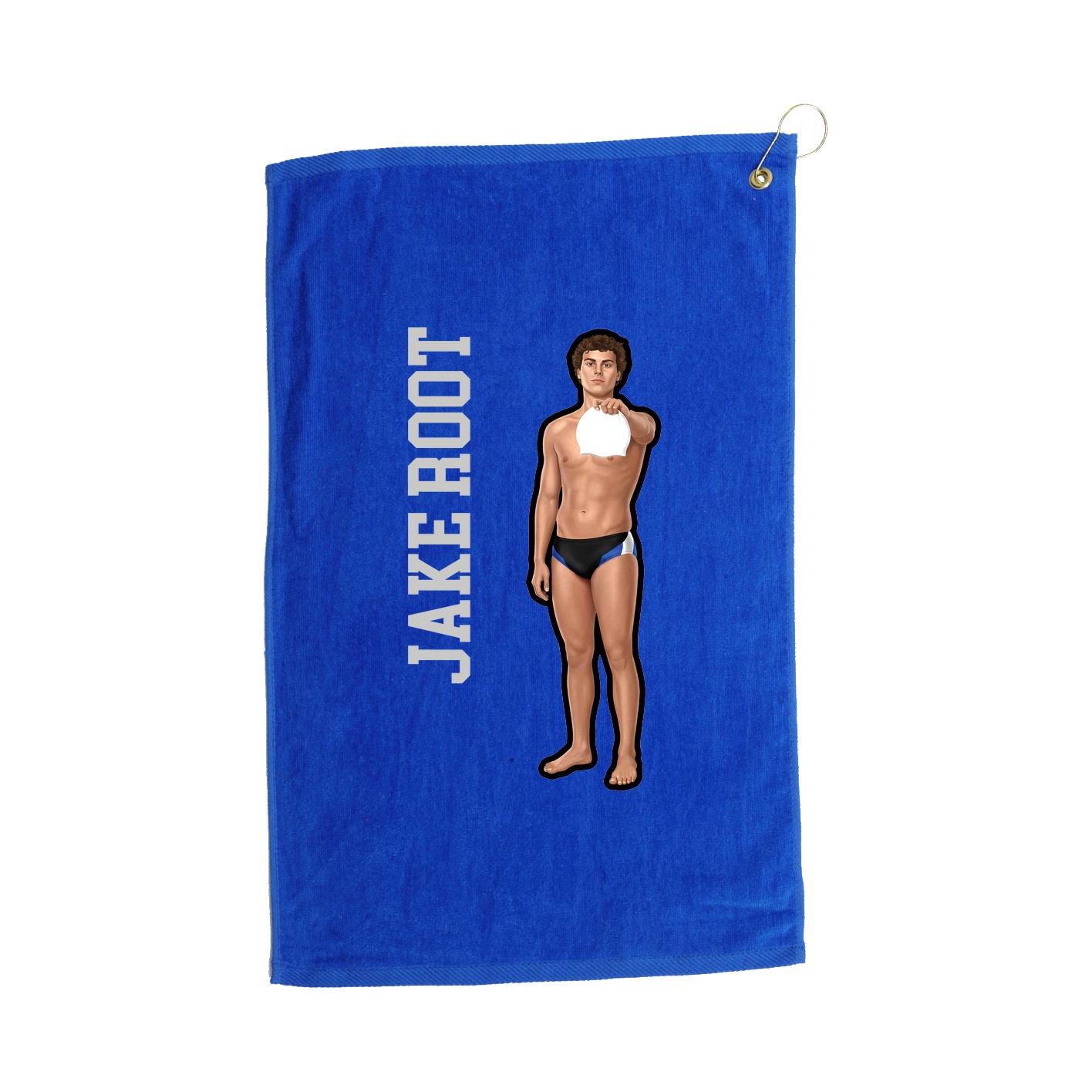 Golf Towel — Name Vertical in Royal