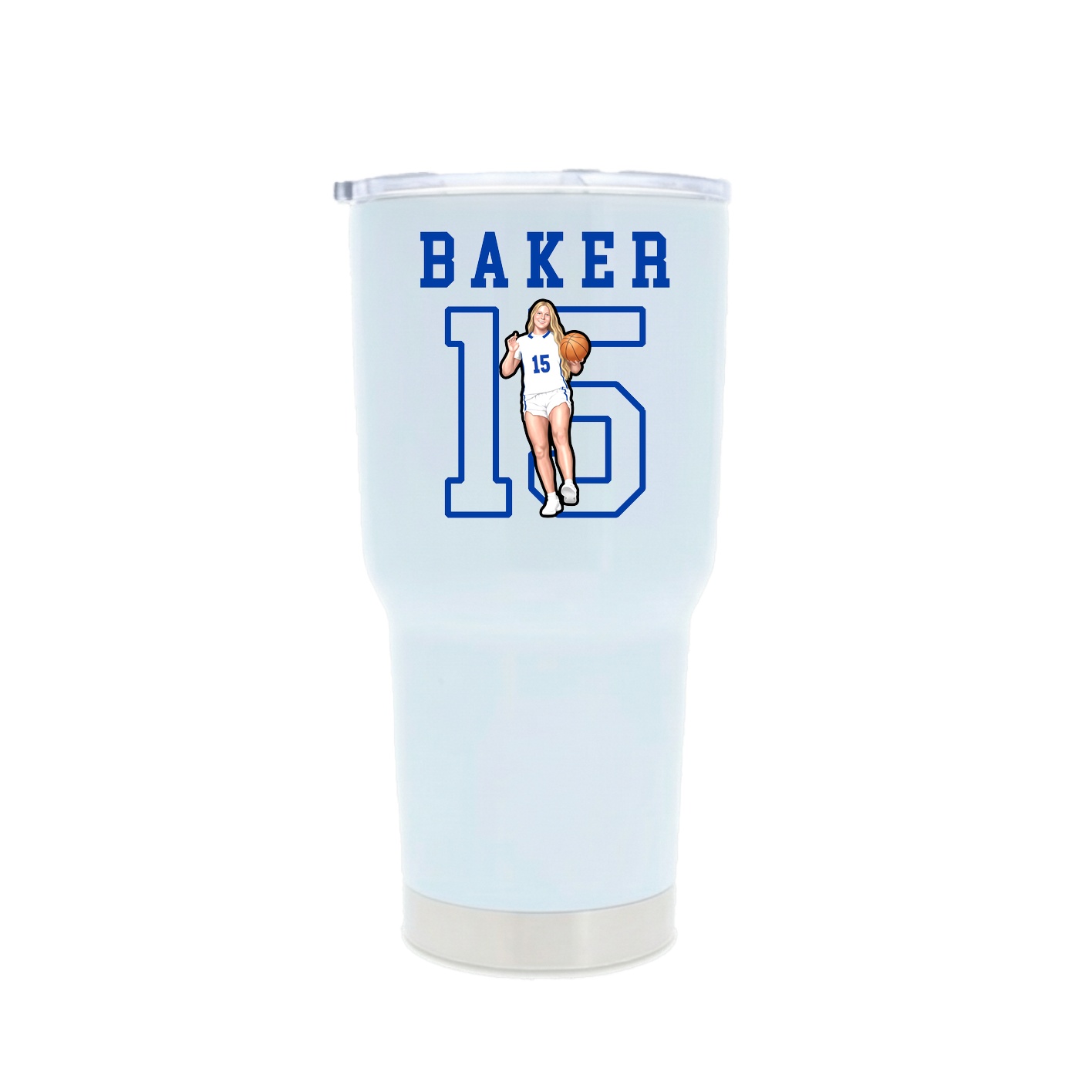 30oz Stainless Steel Tumbler — Shirsey in White