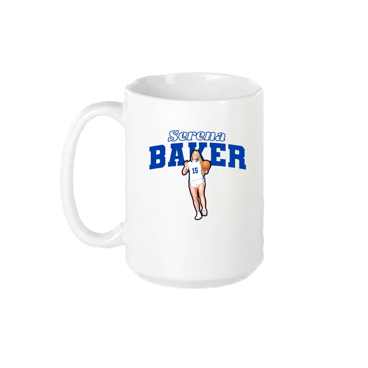 15oz Coffee Mug — Name Arch in White