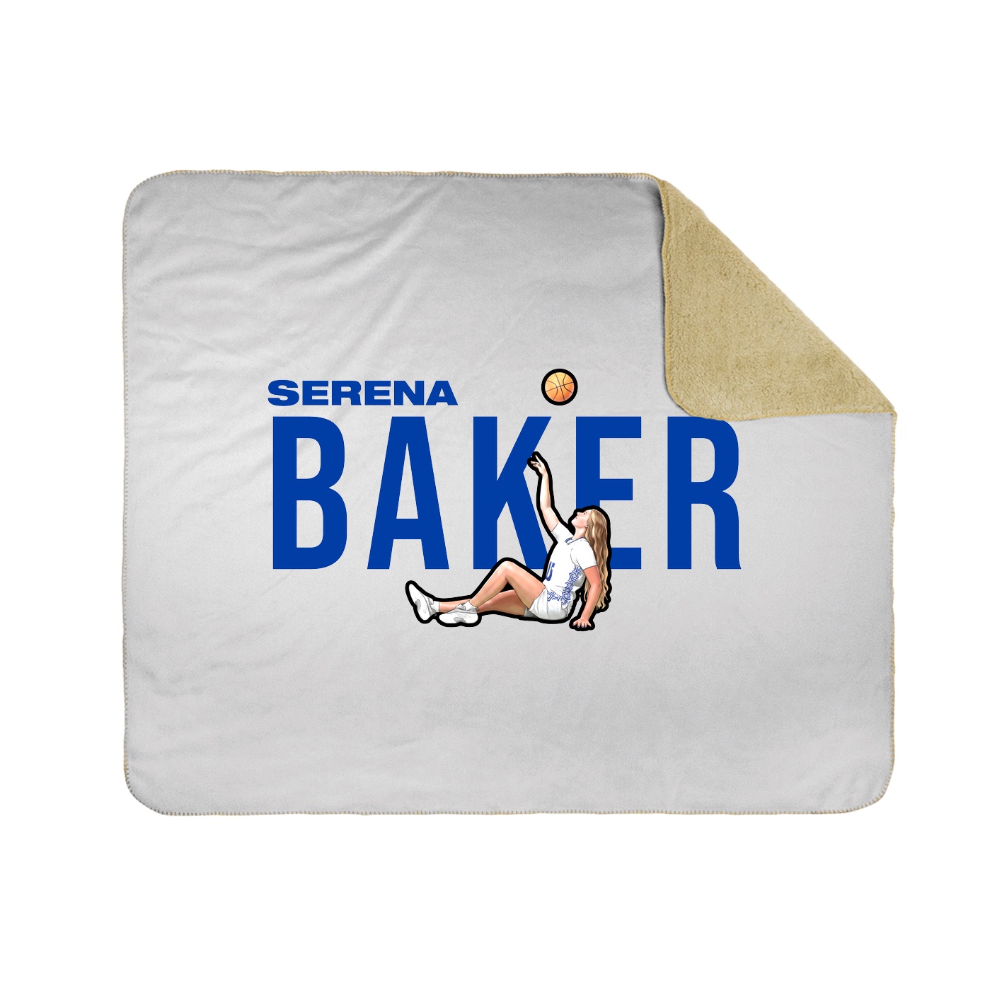 Throw Blanket — Player Name in White