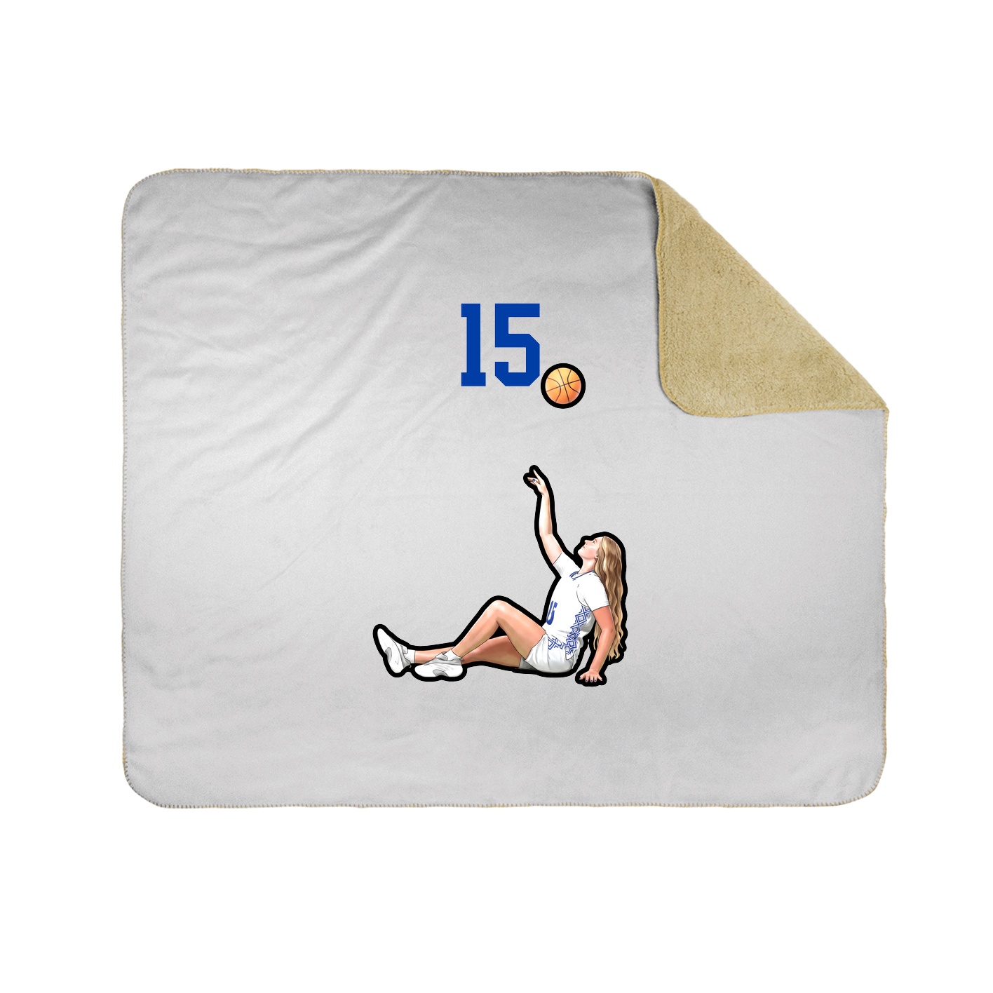 Throw Blanket — Number Top in White