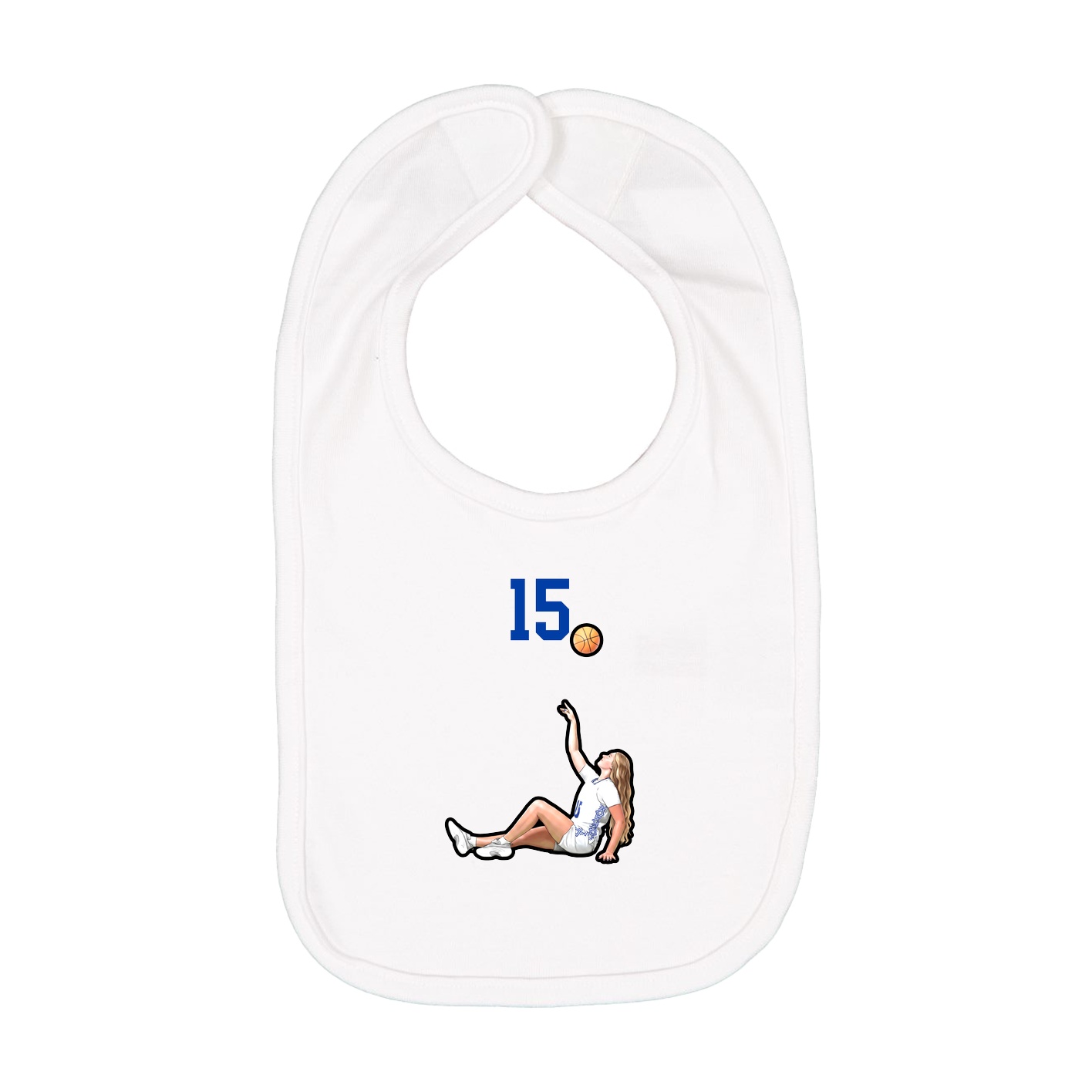 Infant Bib — Number Top in White