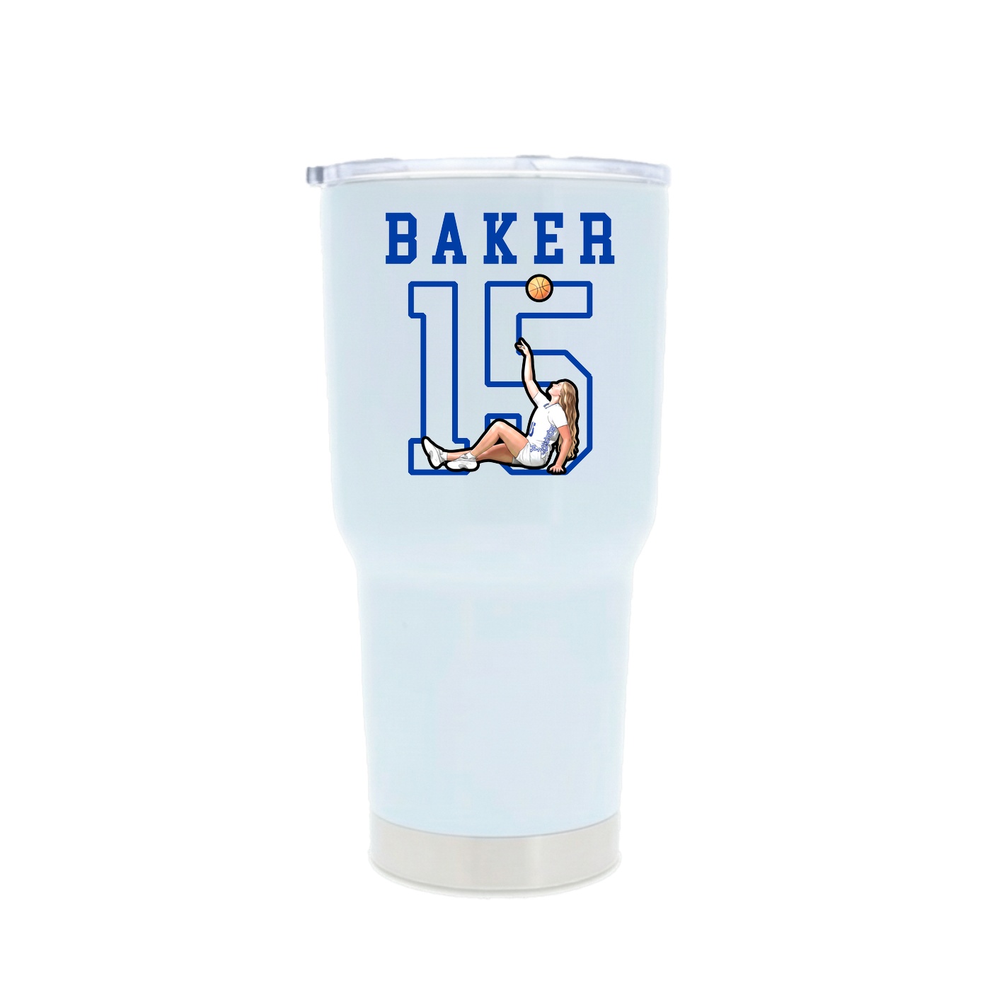 30oz Stainless Steel Tumbler — Shirsey in White