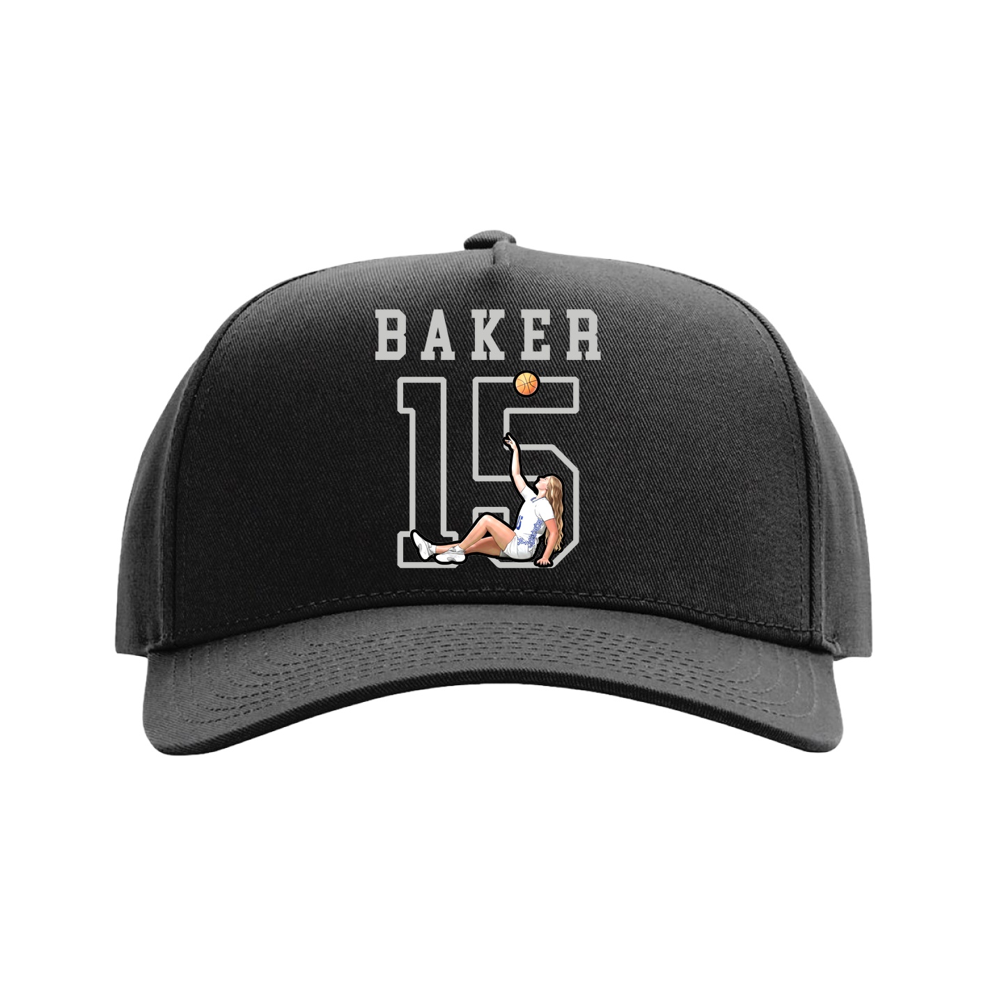 Full Fabric Five-Panel Champ Cap — Shirsey in Black